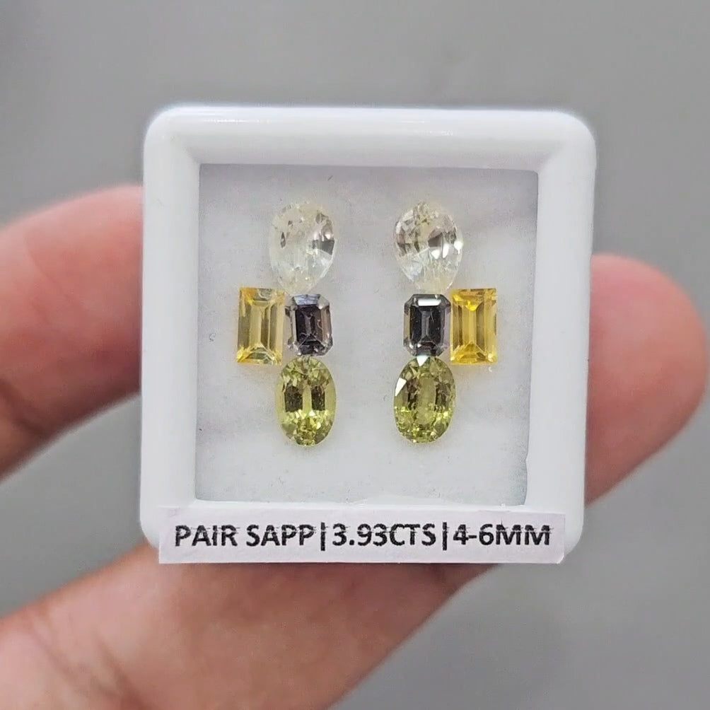 Pair Box Of Natural Sapphire | 4-6mm | Mix Shape