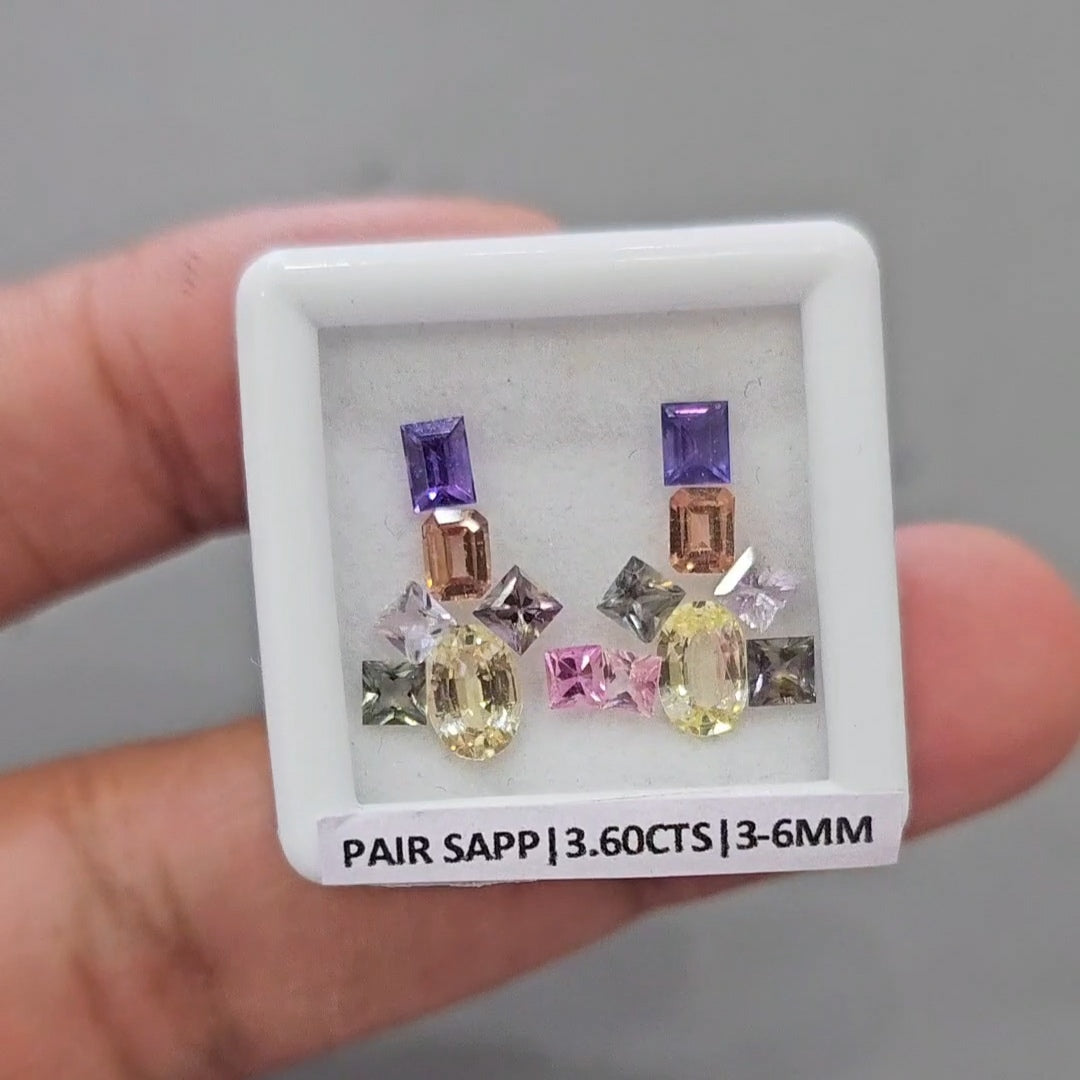 Pair Box Of Natural Sapphire | 3-6mm | Mix Shape