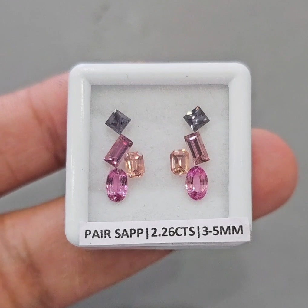 Pair Box Of Natural Sapphire | 3-5mm | Mix Shape