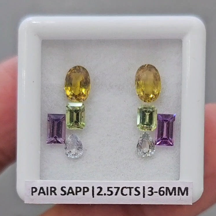 Pair Box Of Natural Sapphire | 4-6mm | Mix Shape
