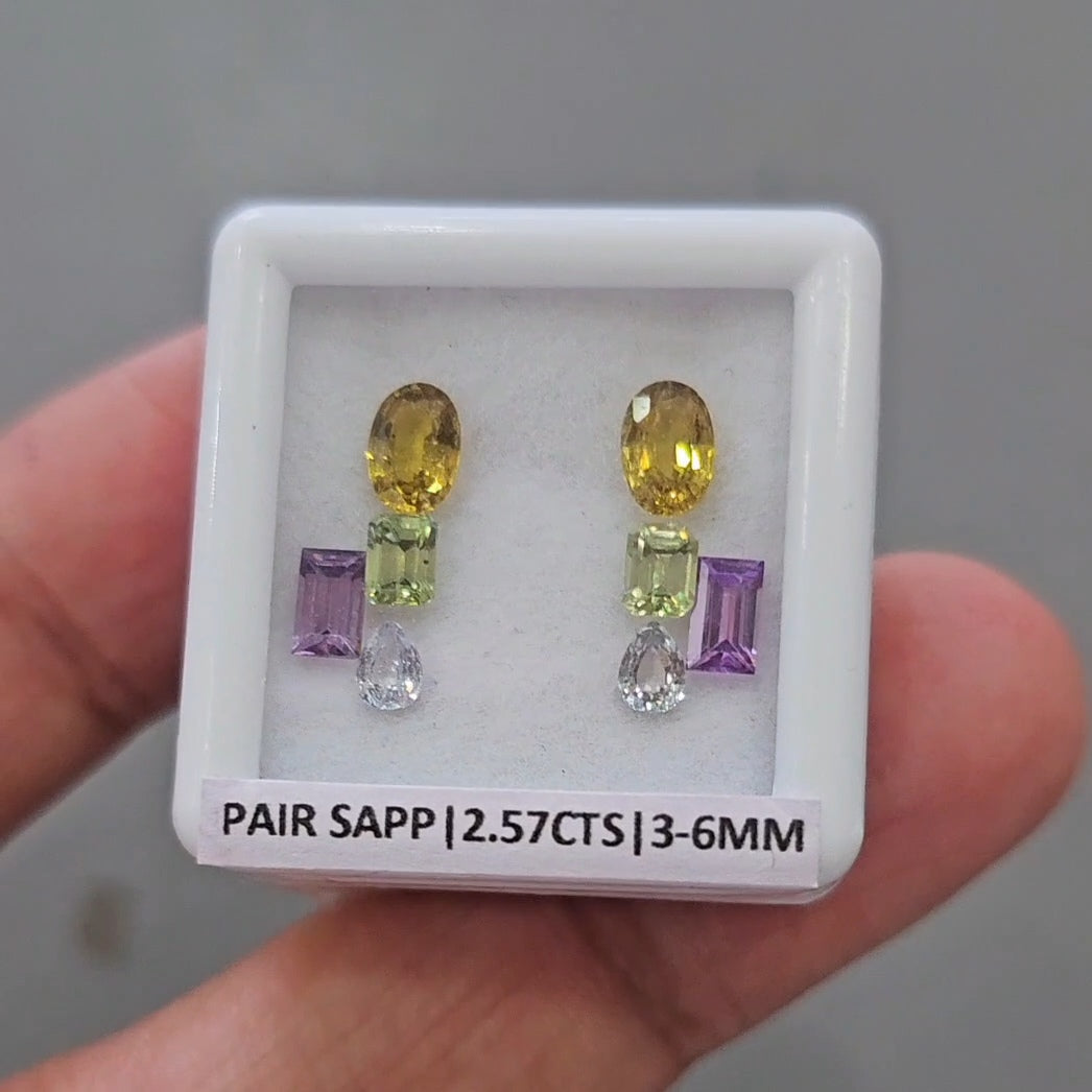 Pair Box Of Natural Sapphire | 4-6mm | Mix Shape