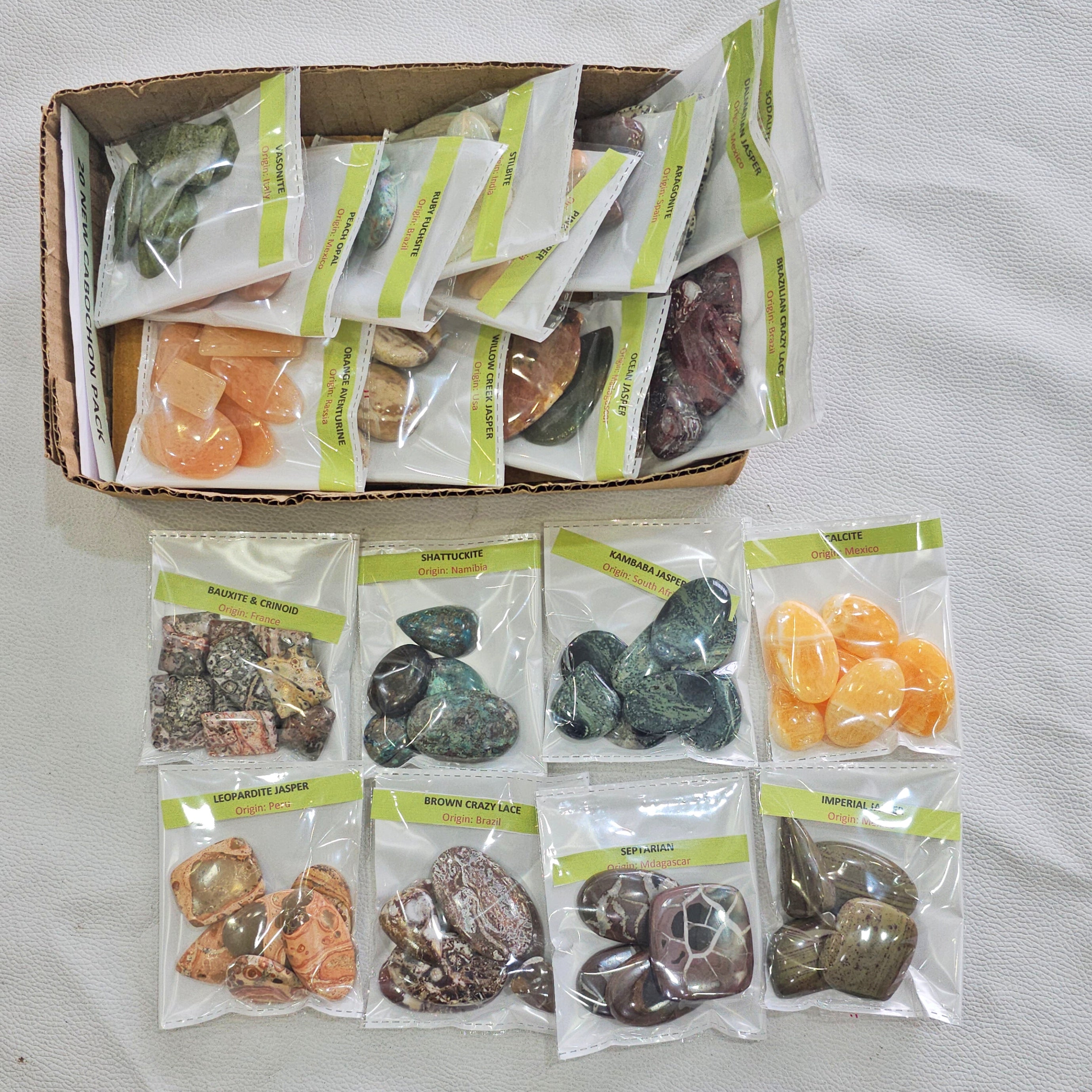 20 Cabochons Set curated for Labor Day | Limited Box | 1KG Box | 100+ Stones