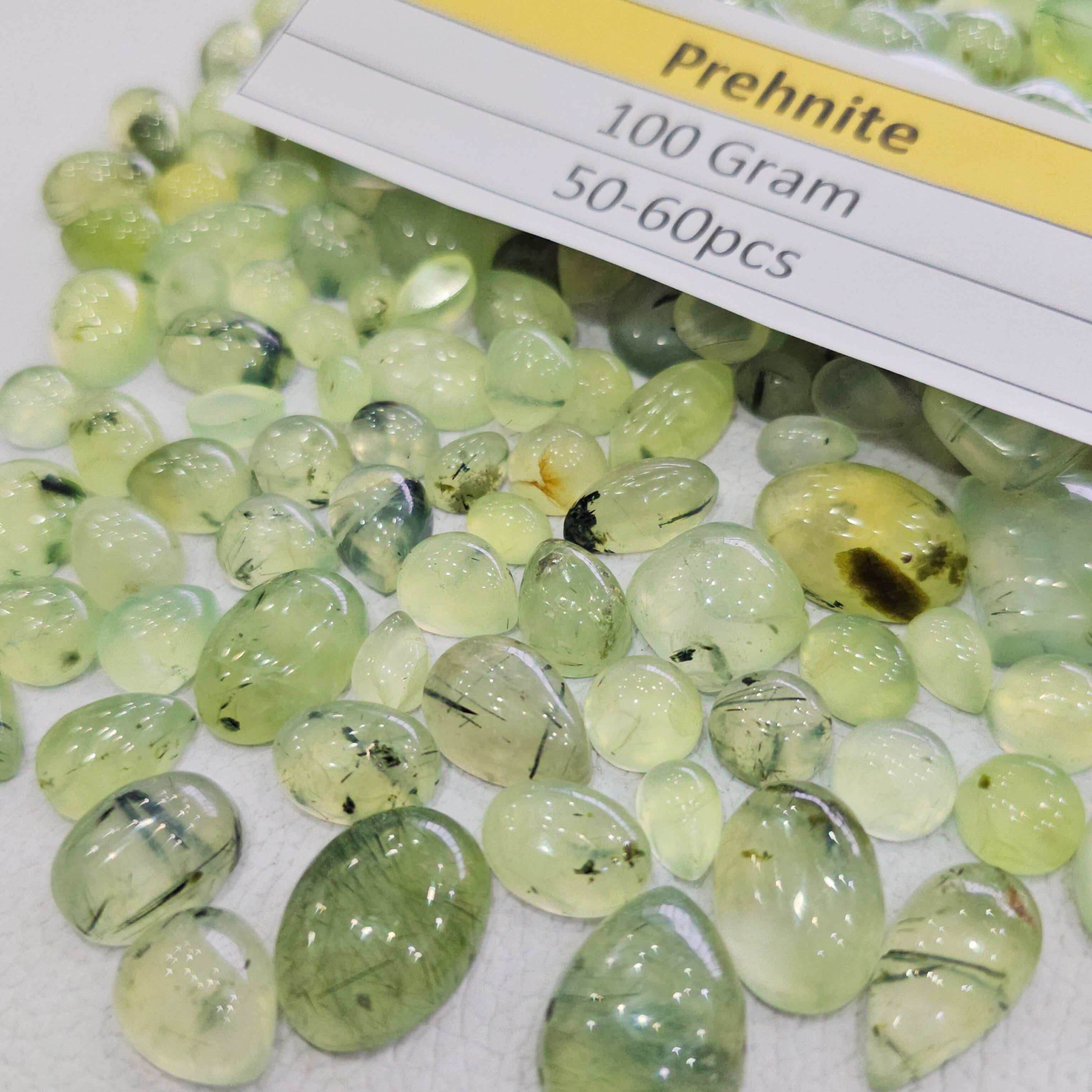 100 Grams Of Prehnite | 50-60 pcs | 10mm-20mm | Good Quality - The LabradoriteKing