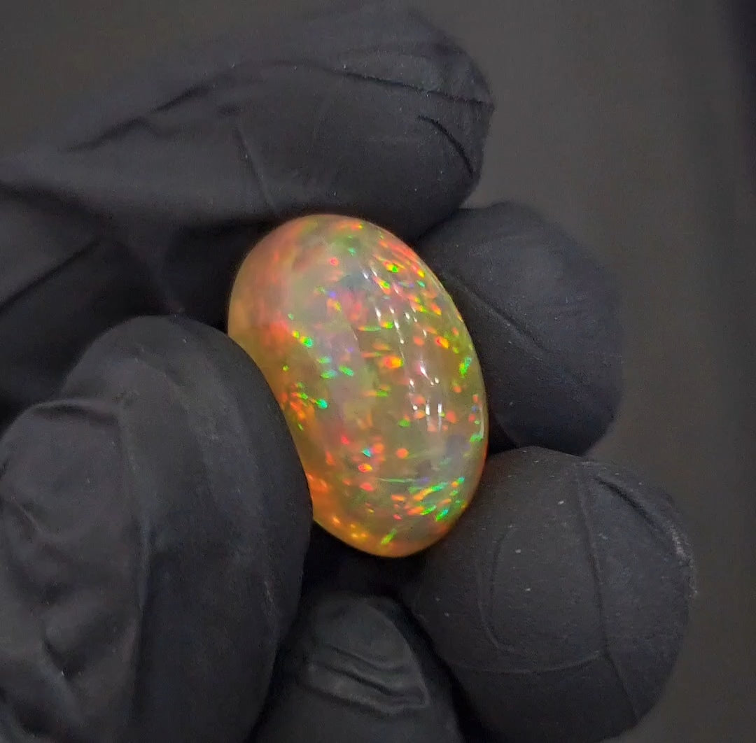 Natural Ethiopian Opal Cabochon Multi Fire | Oval| Size: 20x13mm | 12.1Cts - The LabradoriteKing