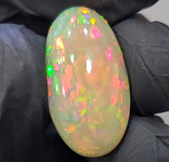 Natural Ethiopian Opal Cabochon Multi Fire | Oval| Size: 24x13mm | 9.2Cts - The LabradoriteKing