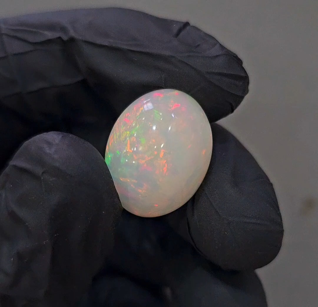 Natural Ethiopian Opal Cabochon Multi Fire | Oval| Size: 20x15mm | 14.3Cts - The LabradoriteKing