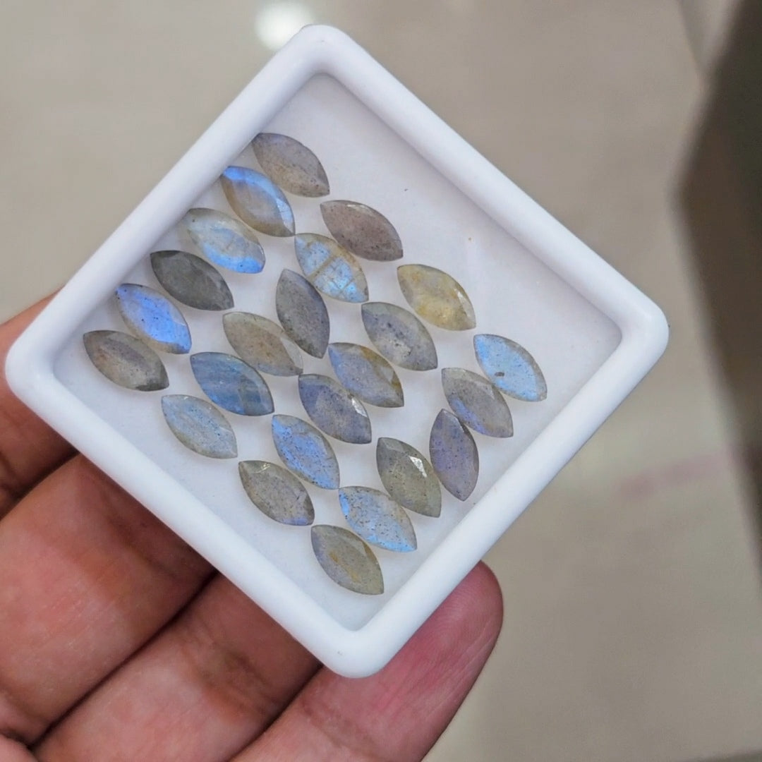 24 Pcs of Natural Labradorite Faceted | Marquise | Size:5-10mm