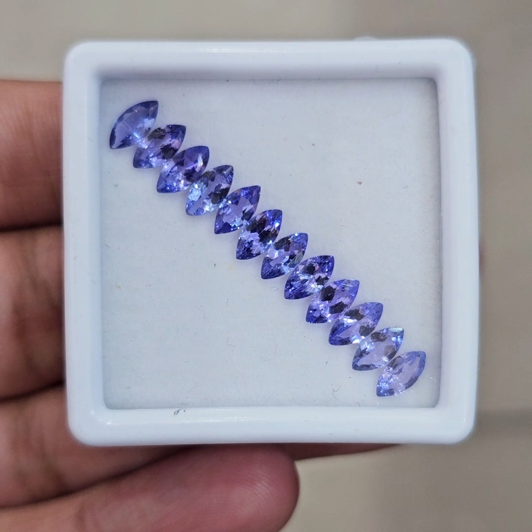 12 Pcs of Natural Tanzanite Faceted | Marquise | Size: 7x4mm