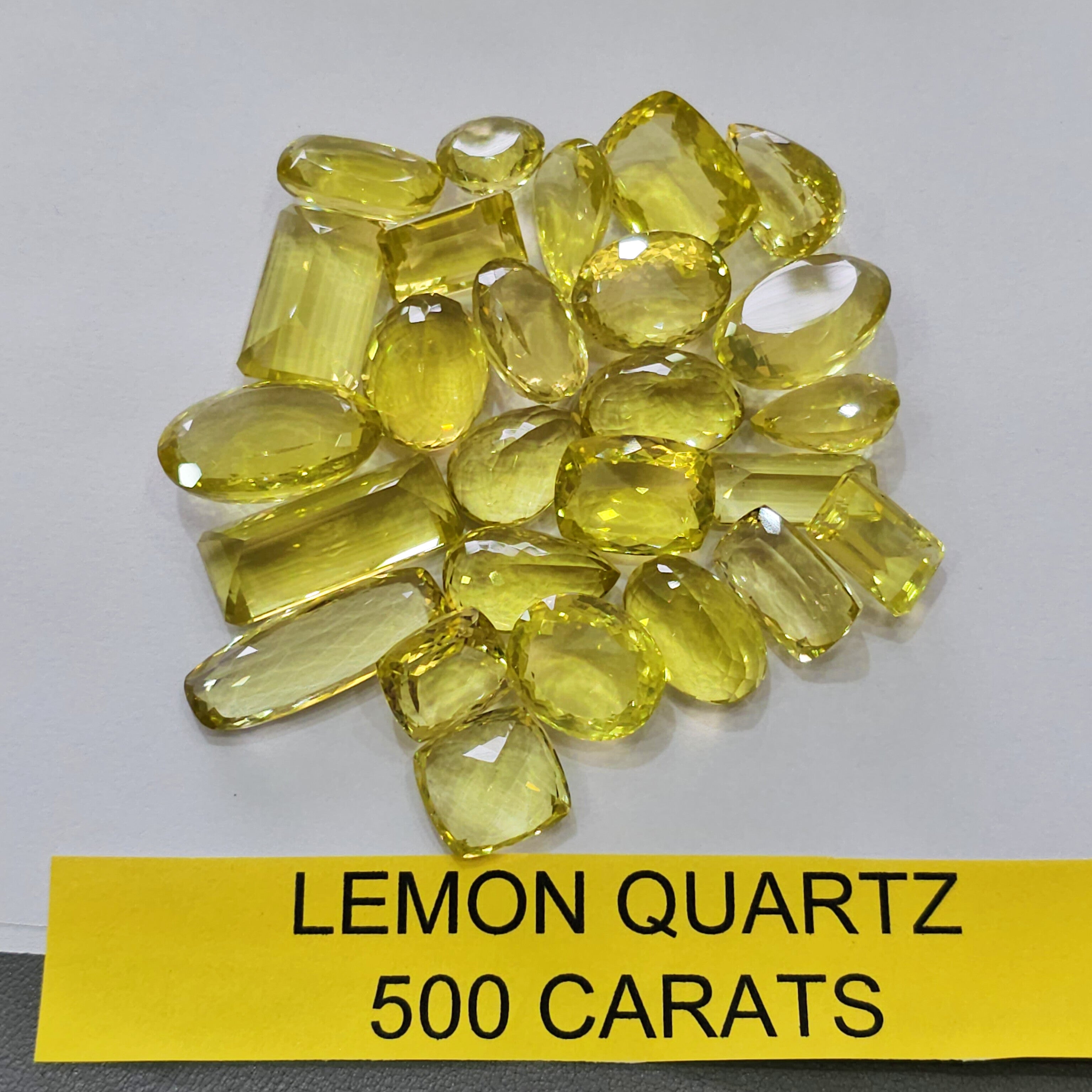 500 Carats Lemon Gold Quartz | Flawless | 25-30 Pcs | 15-35MM