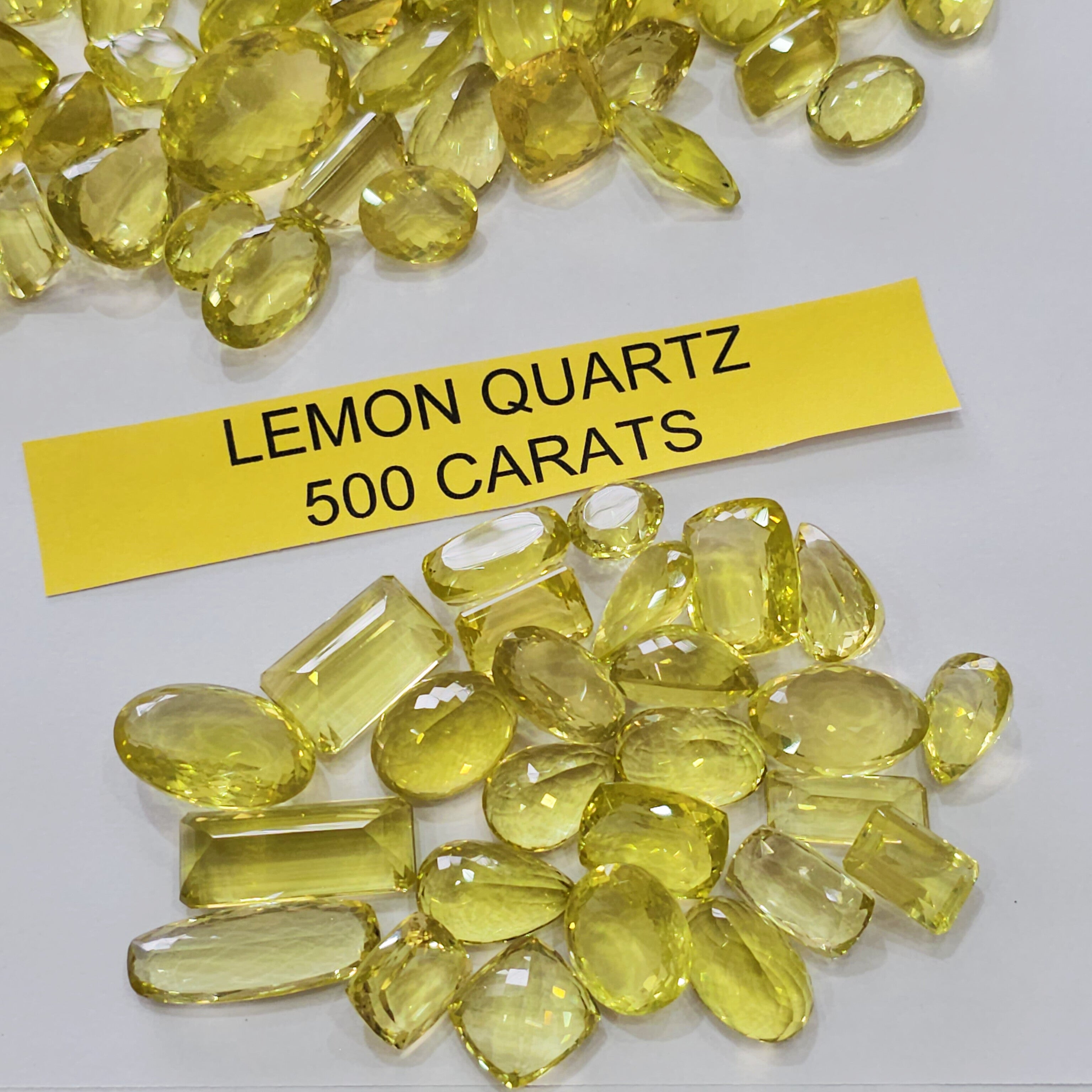 500 Carats Lemon Gold Quartz | Flawless | 25-30 Pcs | 15-35MM