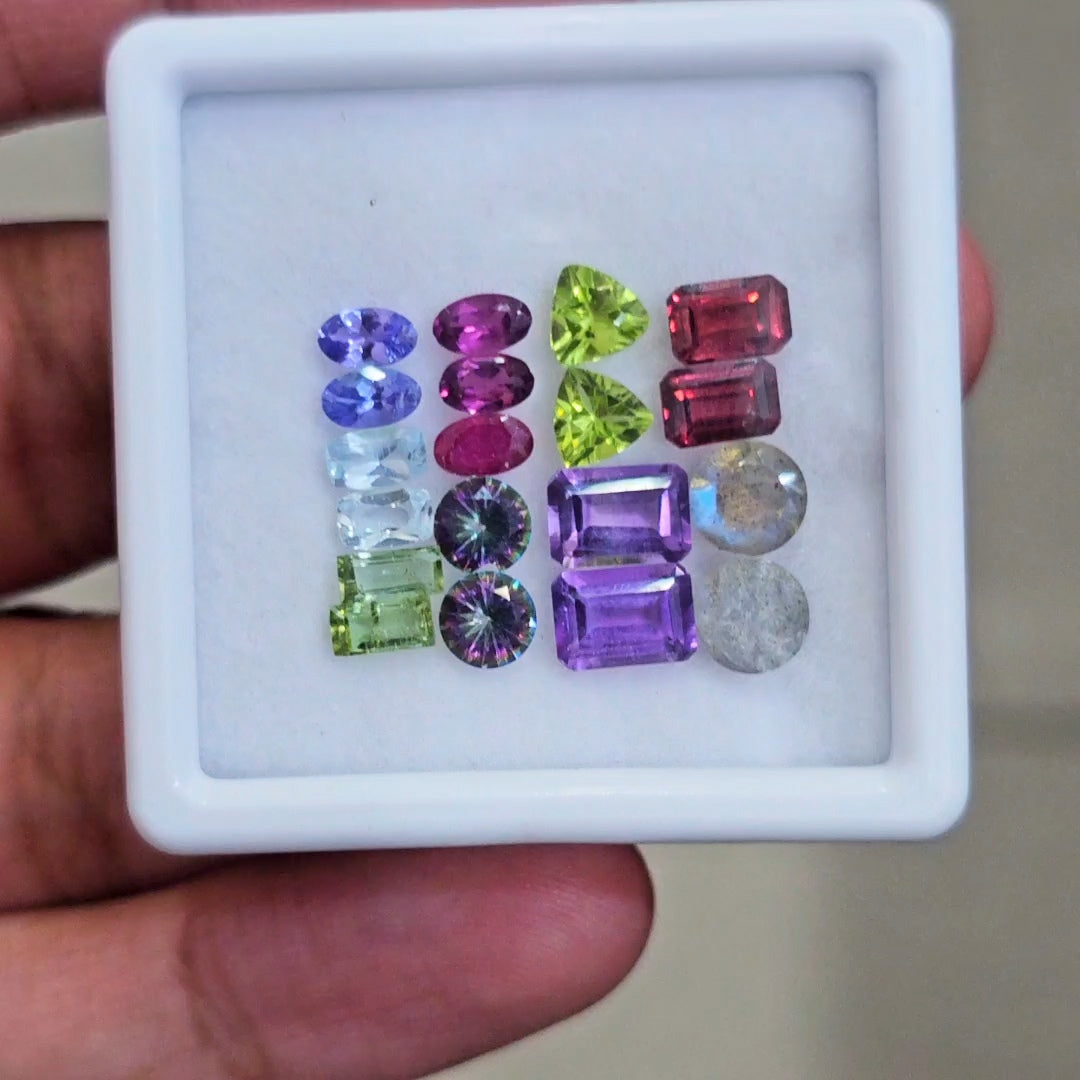 1 Box Of Natural Mix Faceted | 5-7mm| Mix