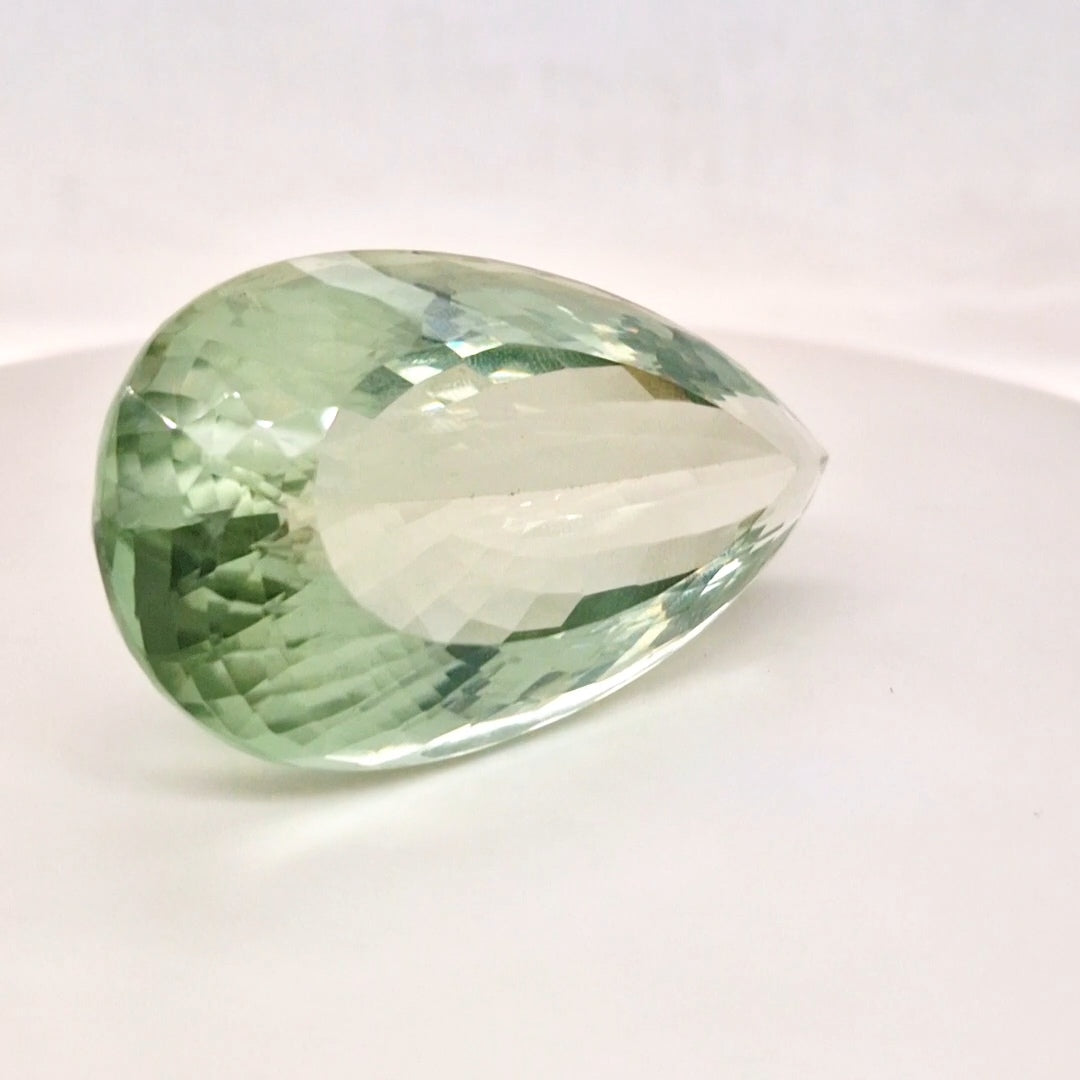 Natural Prasiolite Faceted | Pear | 56x31mm