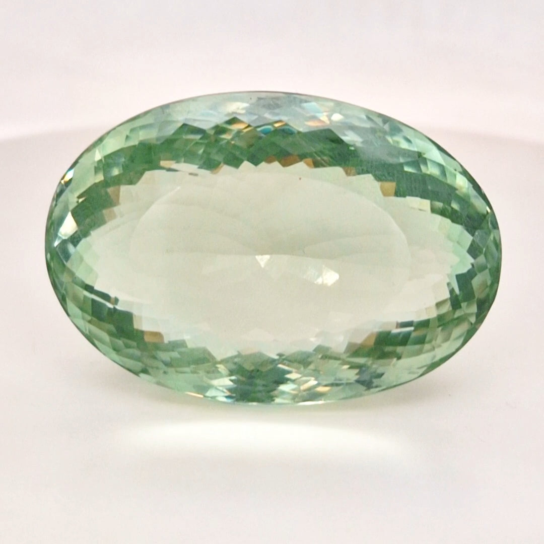 Natural Prasiolite Faceted | Oval | 41x28mm