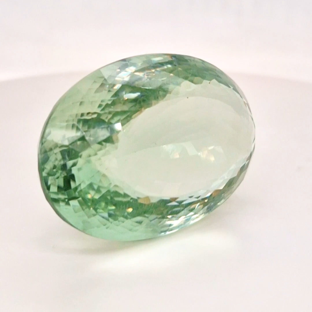 Natural Prasiolite Faceted | Oval | 41x28mm