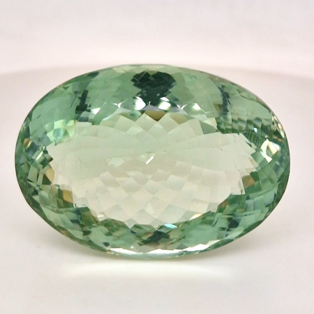 Natural Prasiolite Faceted | Oval | 39x28mm