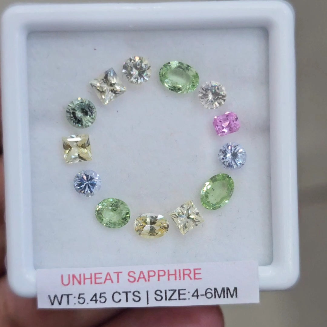 Natural Madagascar Sapphire | 4-6mm | Mix Shape