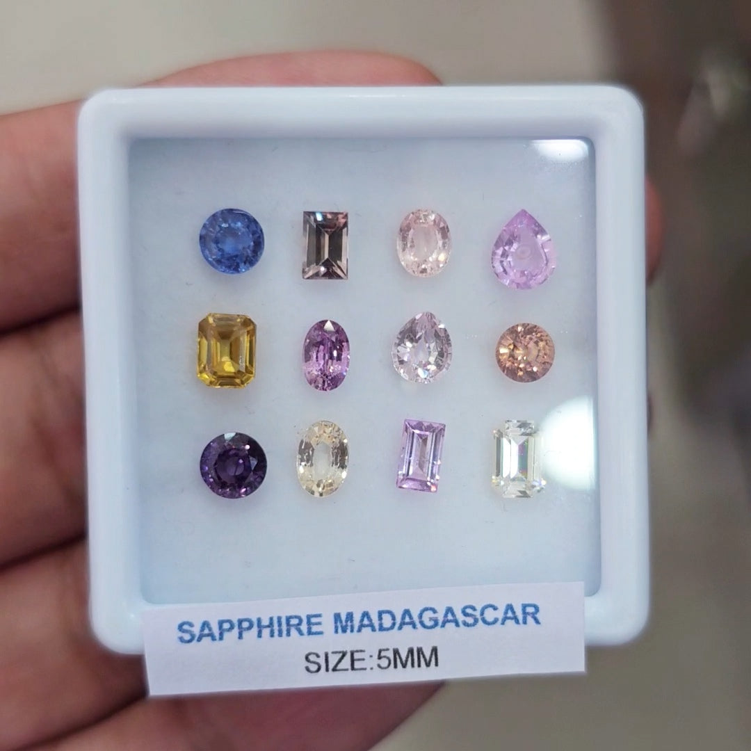Box Of Natural Madagascar Unheated Sapphire | 4-6mm | Mix