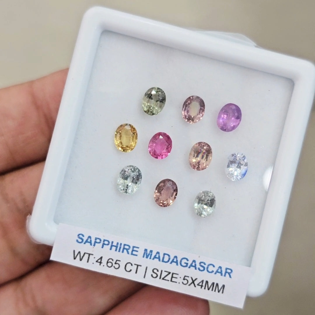 Box Of Natural Madagascar Unheated Sapphire | 5x4mm | Oval