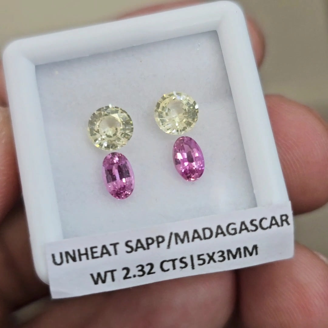 Box Of Natural Madagascar Unheated Sapphire | 5mm | Oval & Round