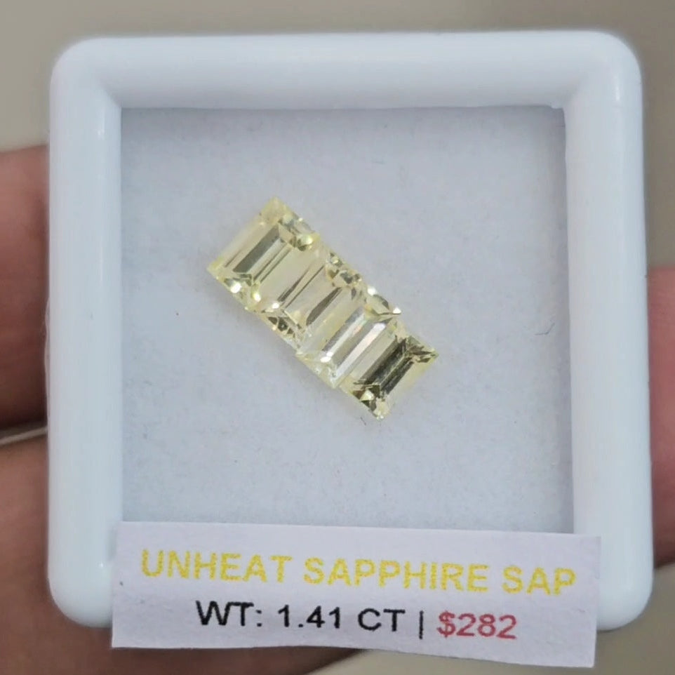 Box Of Natural Sri Lanka Unheated Sapphire | 3-5mm | Rectangle