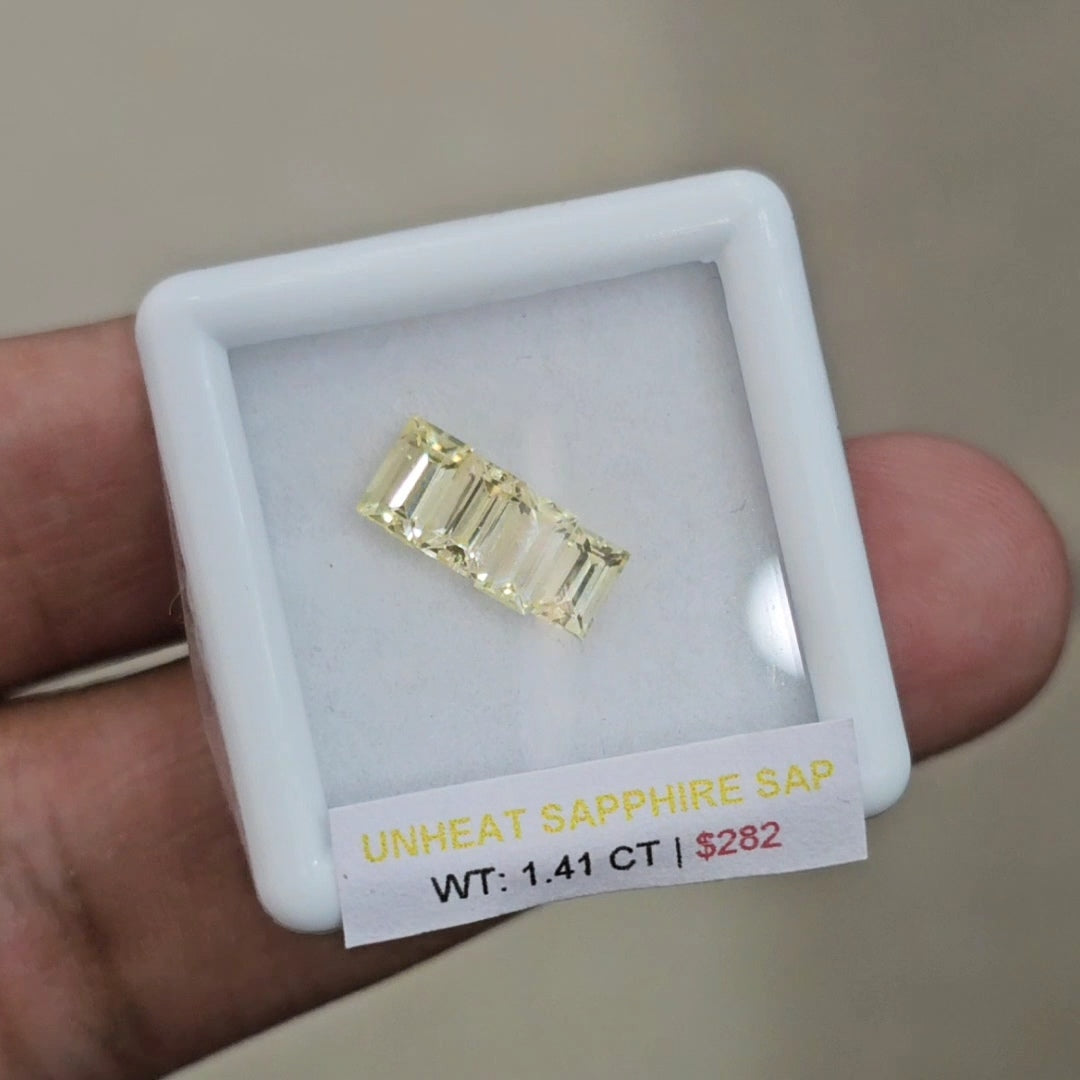 Box Of Natural Sri Lanka Unheated Sapphire | 3-5mm | Rectangle