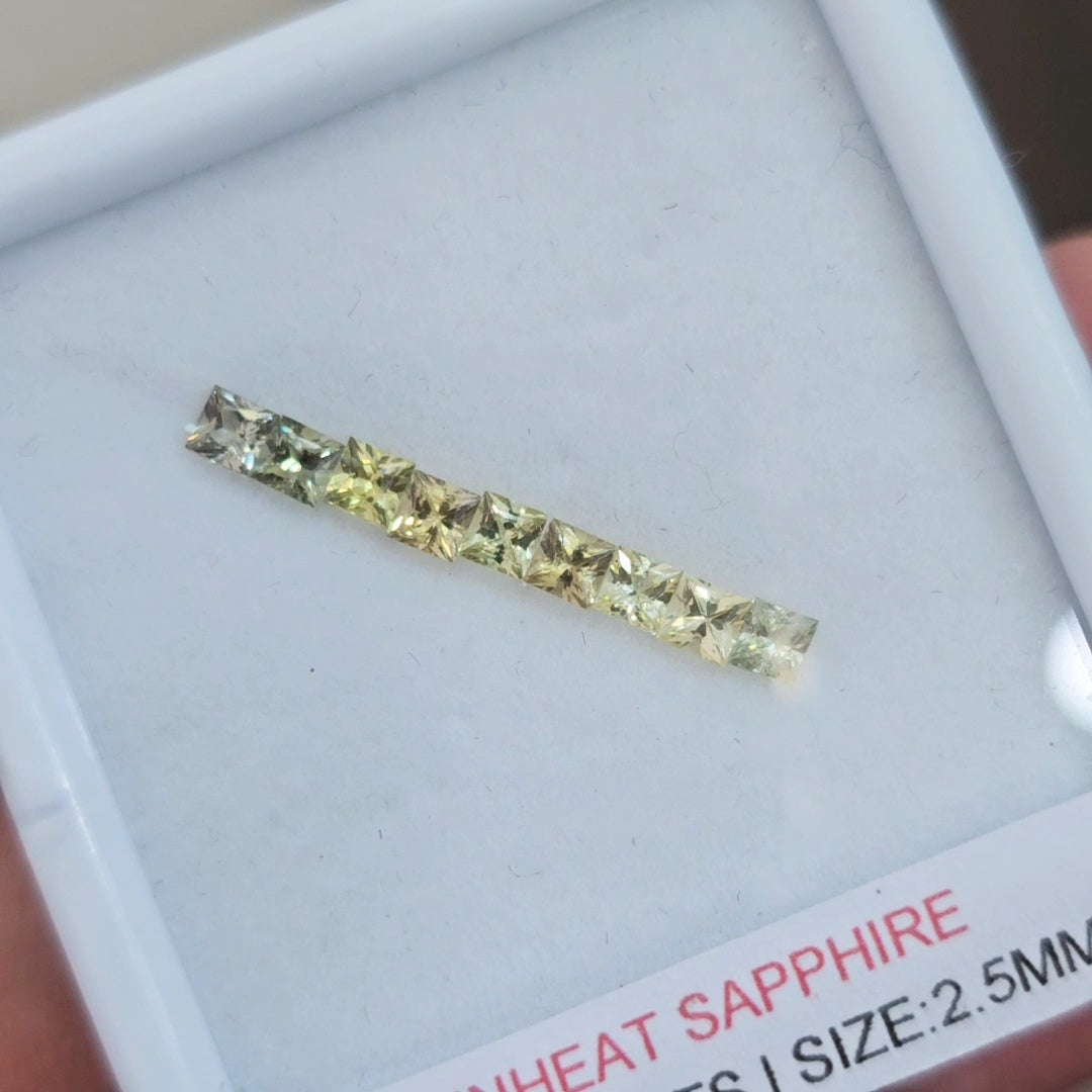 Box Of Natural Madagascar Unheated Sapphire | 2.5mm | Square