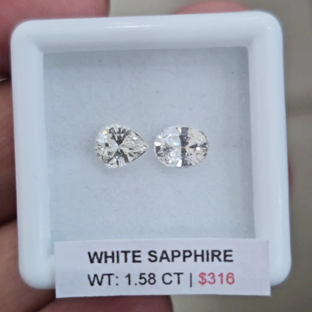 Box Of Natural Sri Lanka Unheated Sapphire | 6x4mm | Oval & Pear