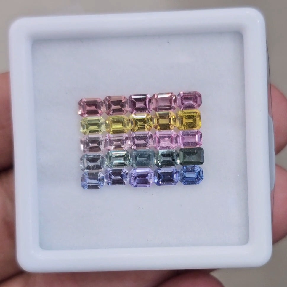 Box Of Natural Madagascar Unheated Sapphire | 4x3mm | Rectangle