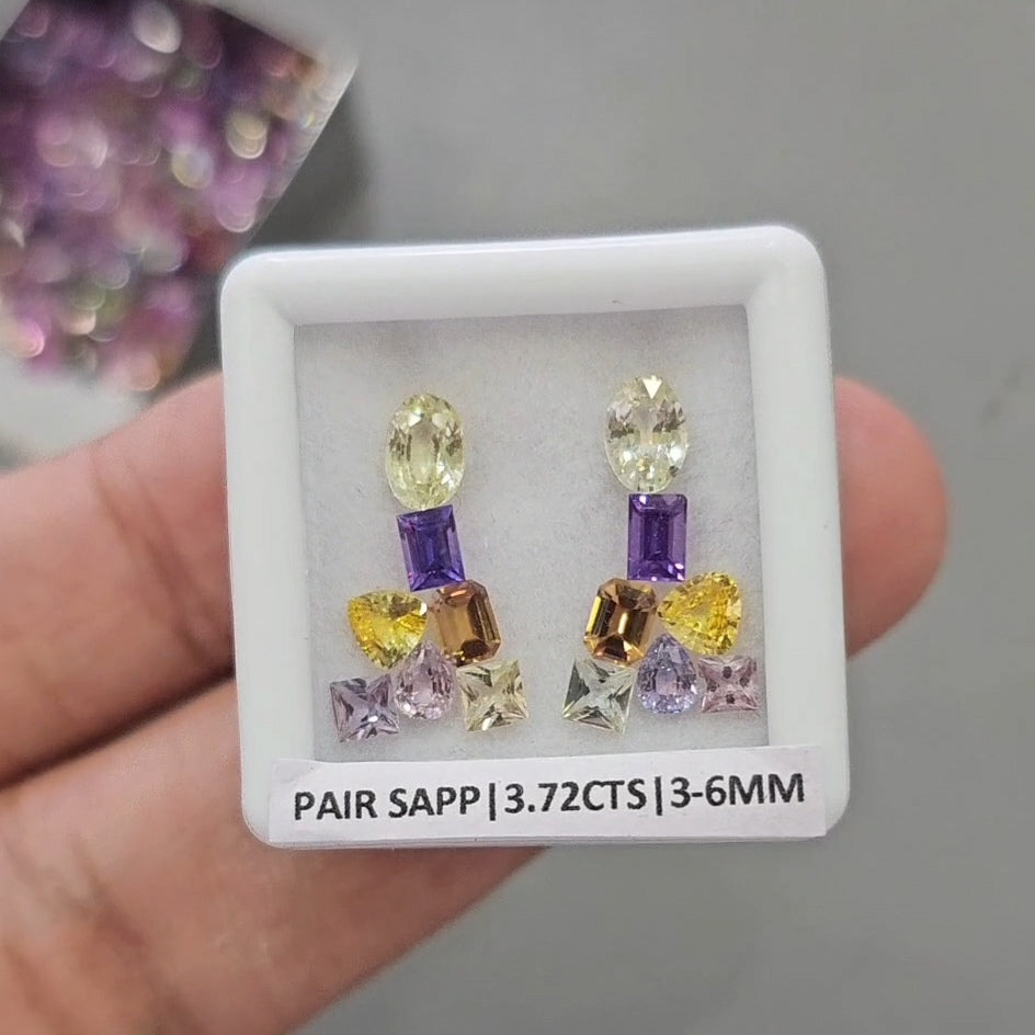 Pair Box Of Natural Sapphire | 3-6mm | Mix