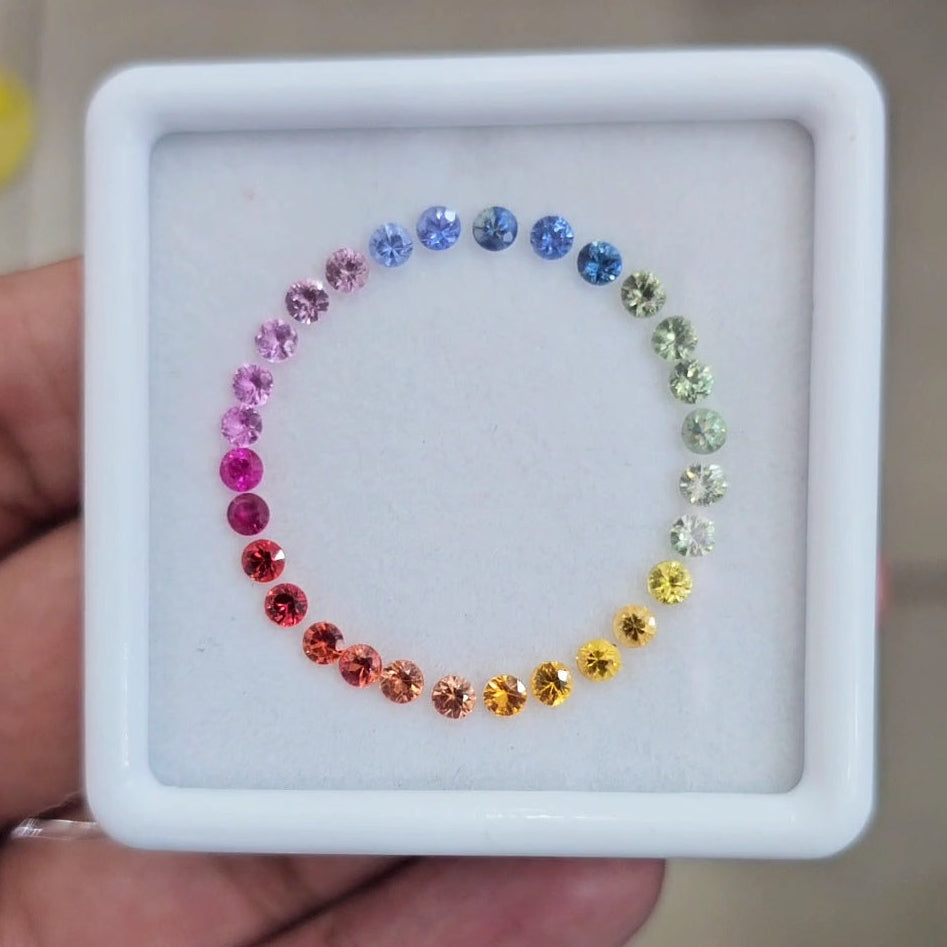 3.17Cts Natural Rainbow Sapphire | 3mm | Round