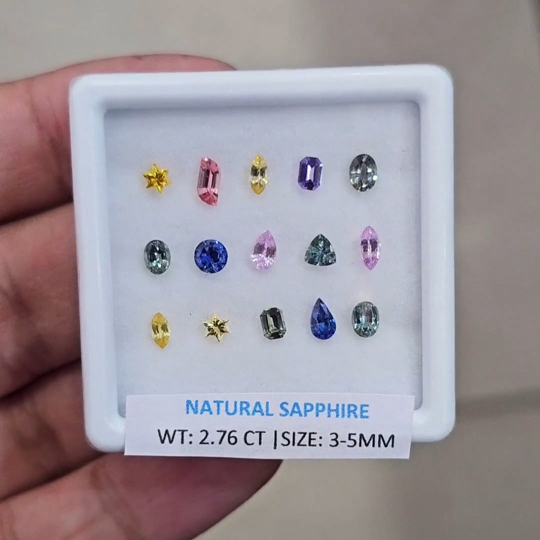 2.76Cts Natural Madagascar Sapphire | 3-5mm | Fancy