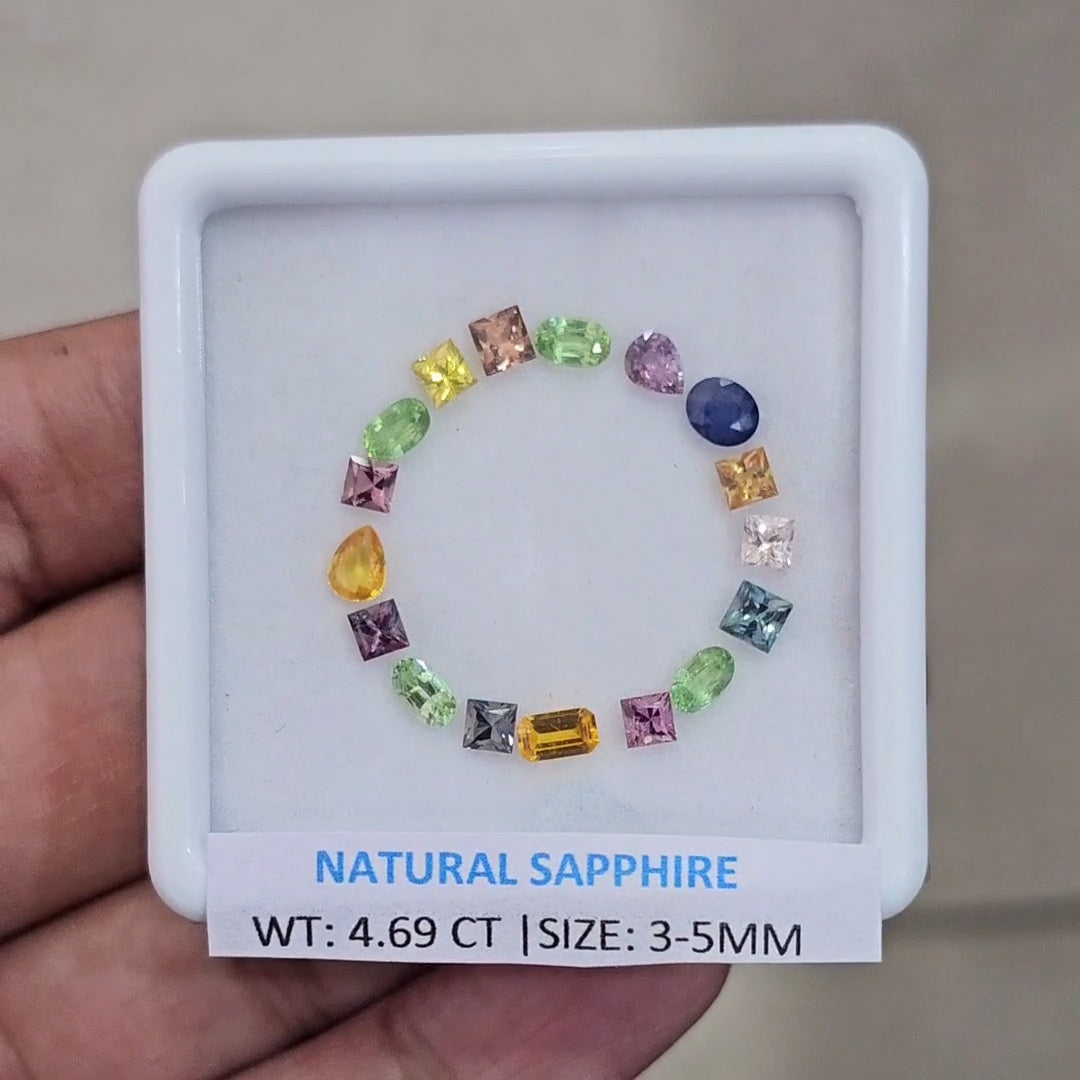 4.69Cts Natural Madagascar Sapphire | 3-5mm | Mix