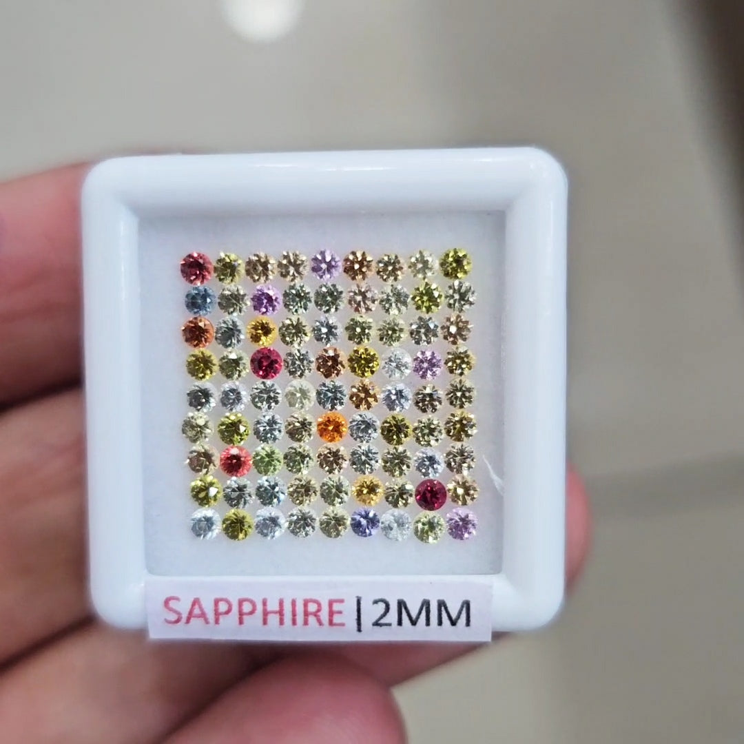 3.63Cts Natural Madagascar Sapphire | 2mm | Round | Ideal Cut