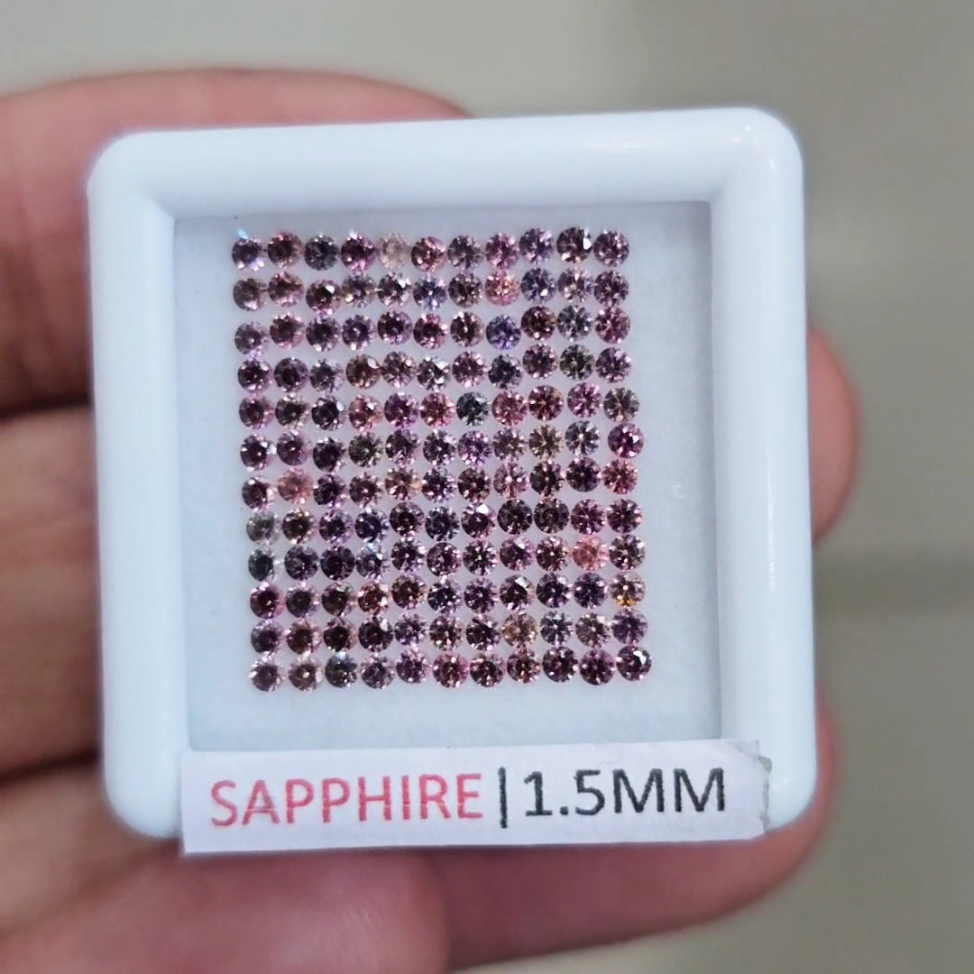 2.6cts Natural Sapphire Ieal Cut From Tanzania| 1.5mm| Round