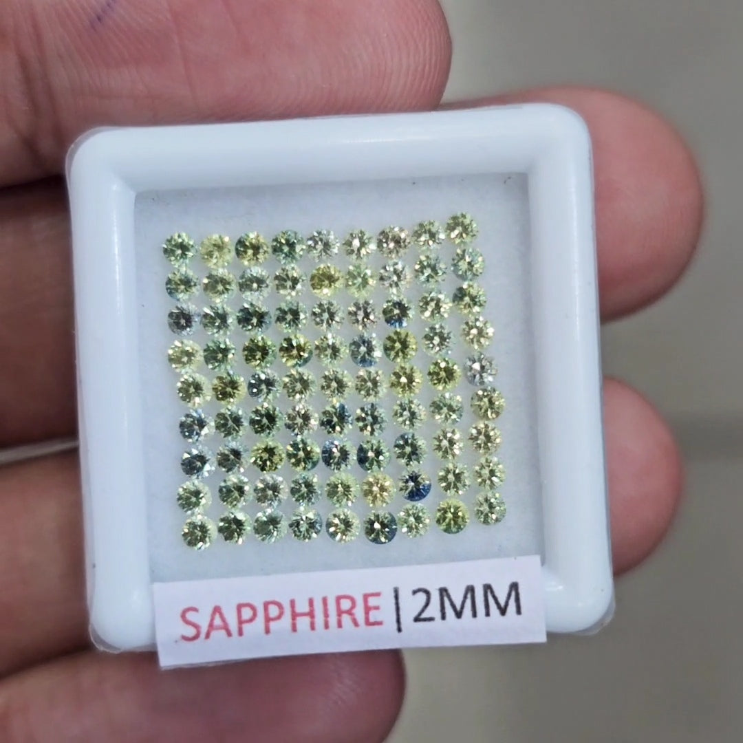 3.6Cts Natural Madagascar Sapphire | 2mm | Round | Ideal Cut