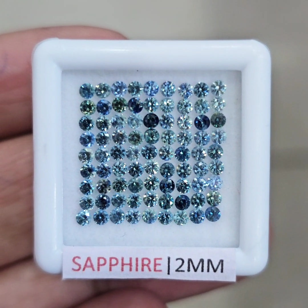 3.52cts Natural Unheated Teal Sapphire From Australia | 2mm| Round | Ideal Cut
