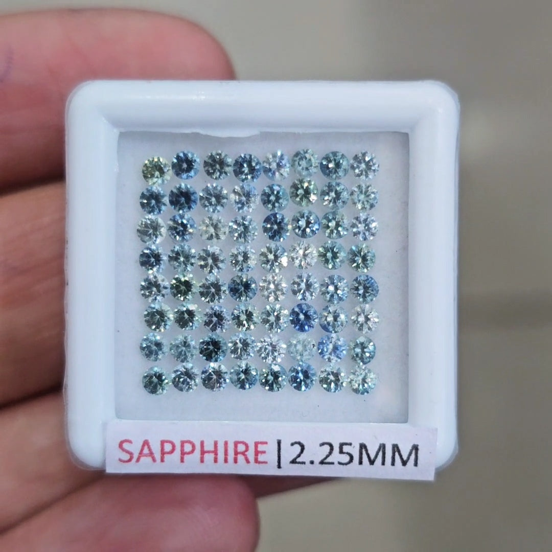 4.8cts Natural Unheated Teal Sapphire From Australia | 2.25mm| Round | Ideal Cut