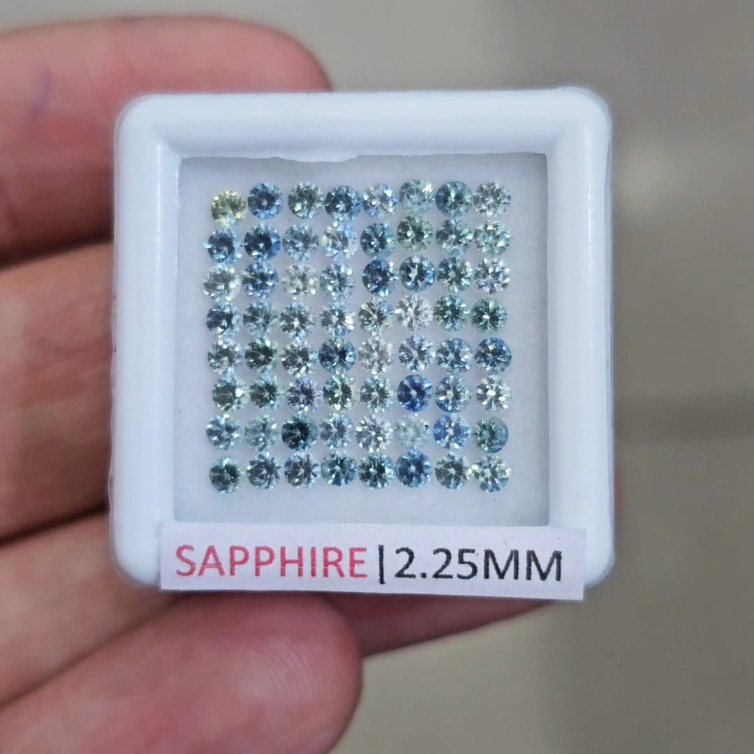 4.8cts Natural Unheated Teal Sapphire From Australia | 2.25mm| Round | Ideal Cut