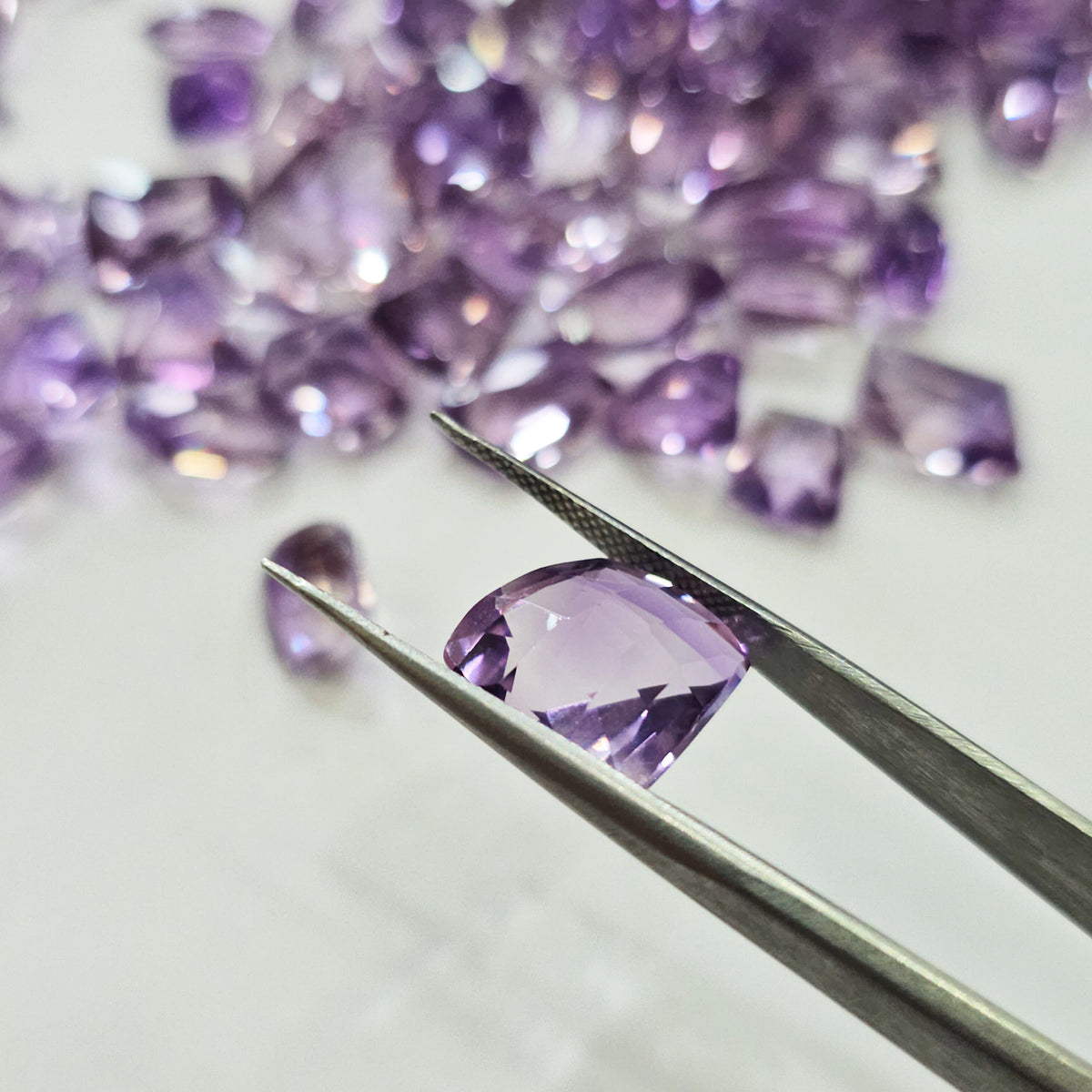 100Cts of Natural Lavender Amethyst Fancy Cut | 20–25 Pcs | 8–18mm