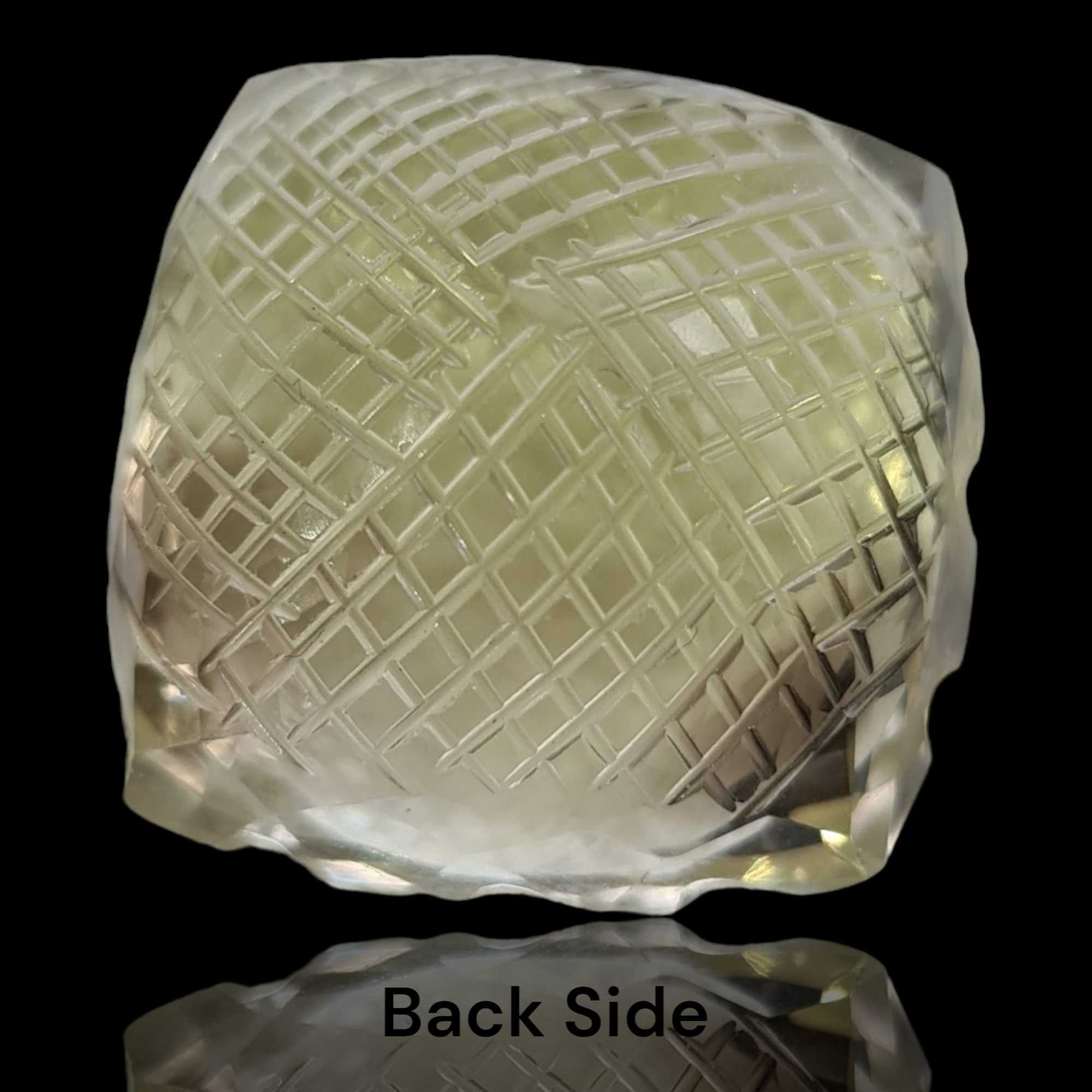Natural 1 piece hand carved Yellow Quartz  : Cushion Shape | Size:26mm - The LabradoriteKing