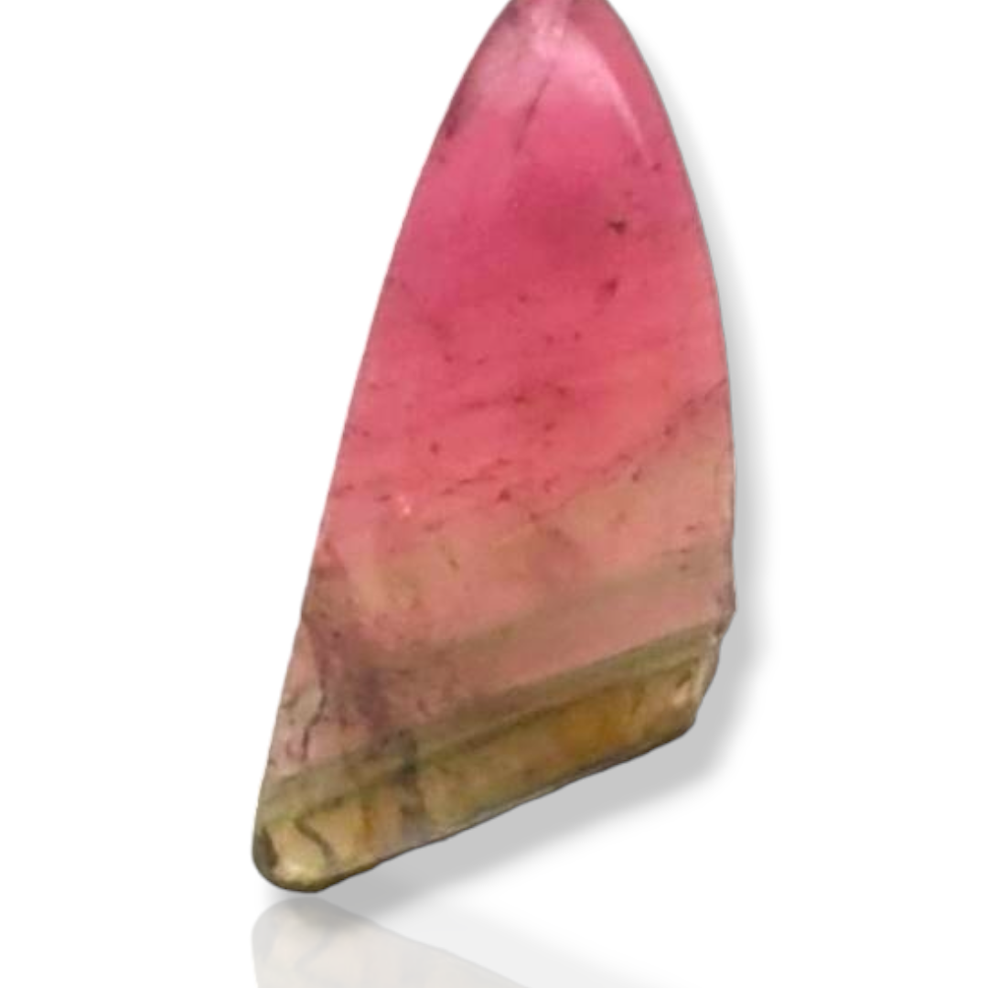 1 Pics Of Natural Watermelon Tourmaline Slice | Size:28x12mm | With Certificate - The LabradoriteKing