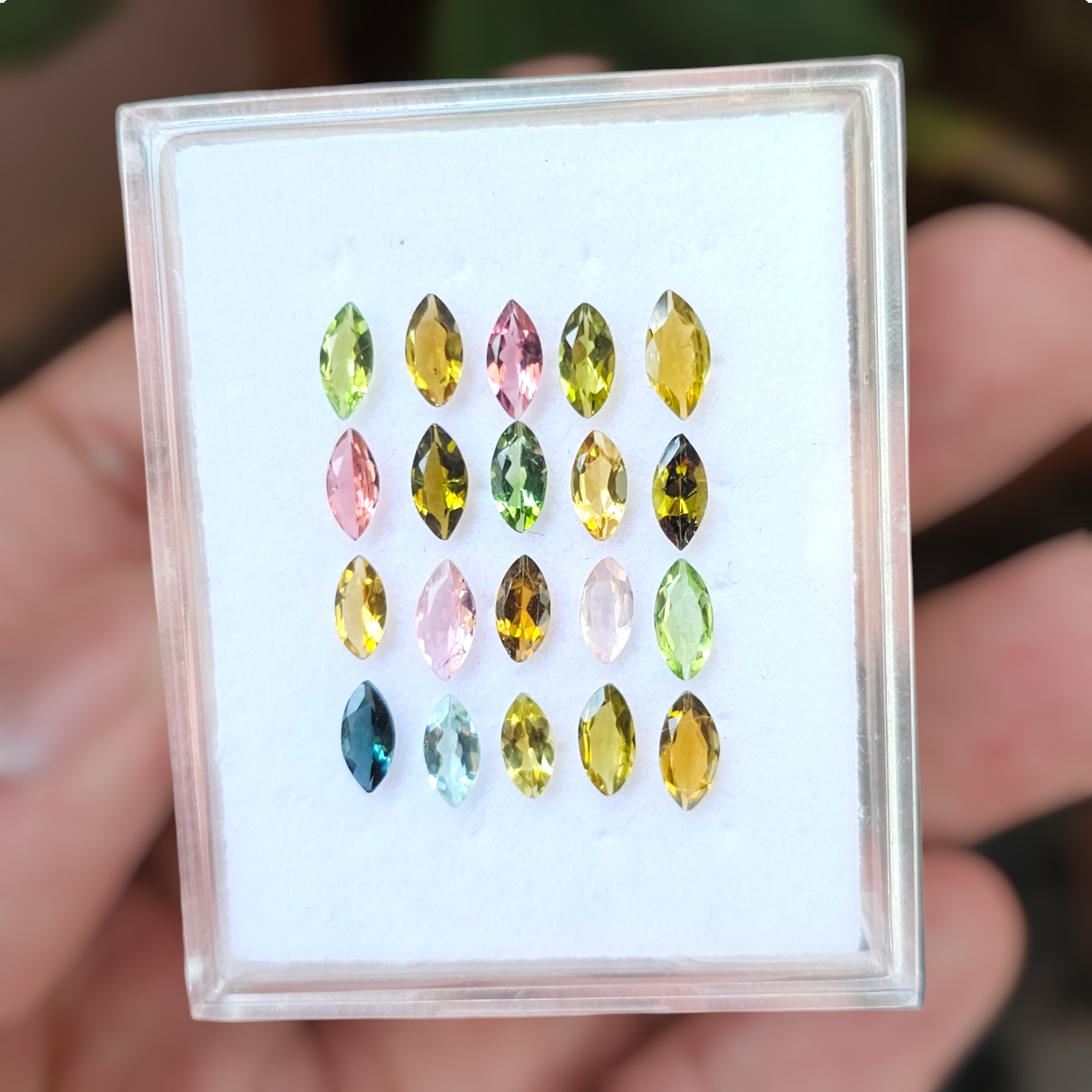 20 Pcs Of Natural Tourmaline Faceted | Shap:Marquise| Size:7x3mm - The LabradoriteKing