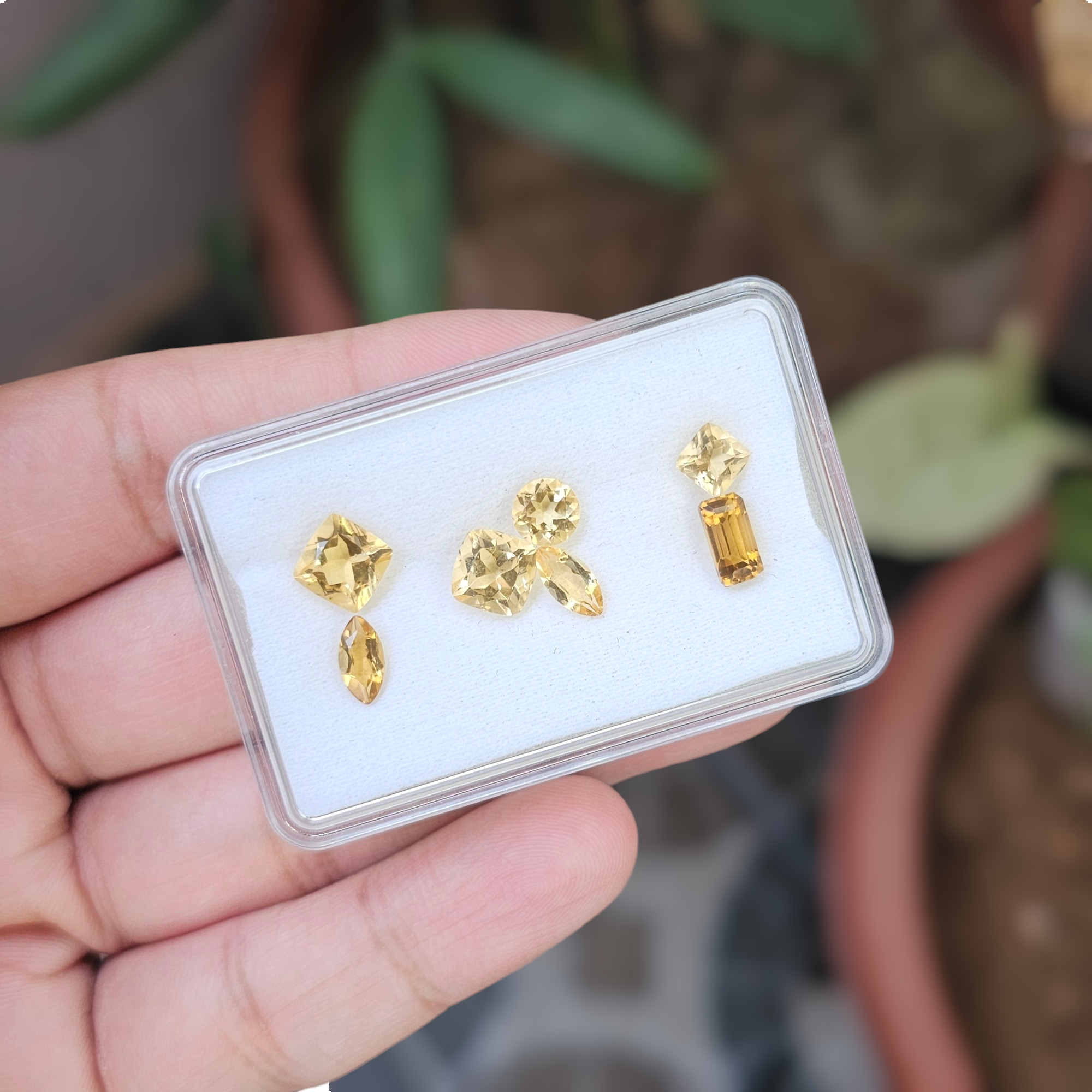 7 Pcs Of Natural Citrine Faceted | Shape:Mix  | Size:5-8mm - The LabradoriteKing