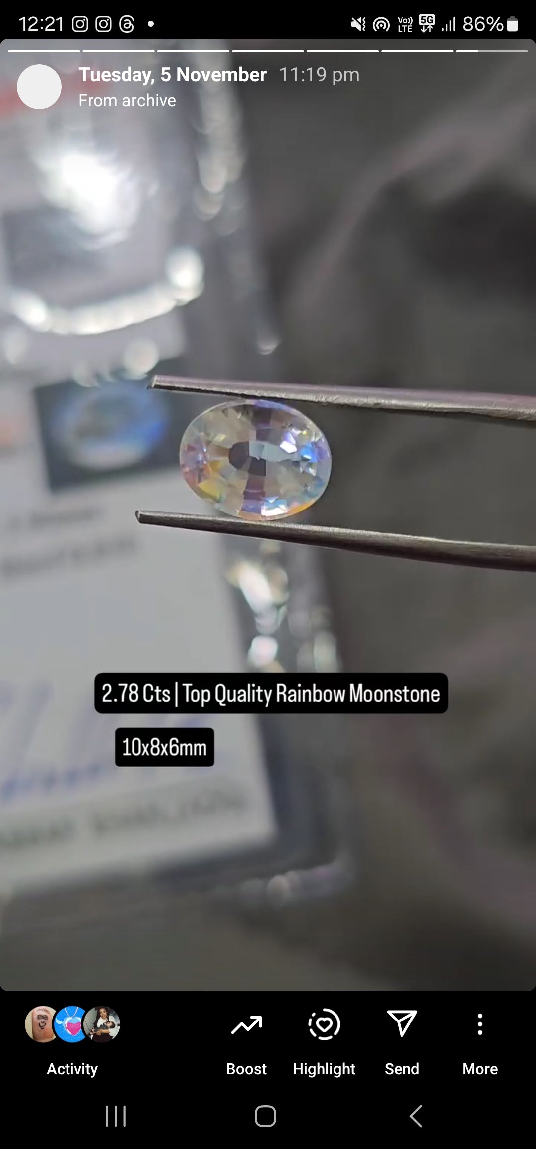2.75 Carat Moonstone - The LabradoriteKing