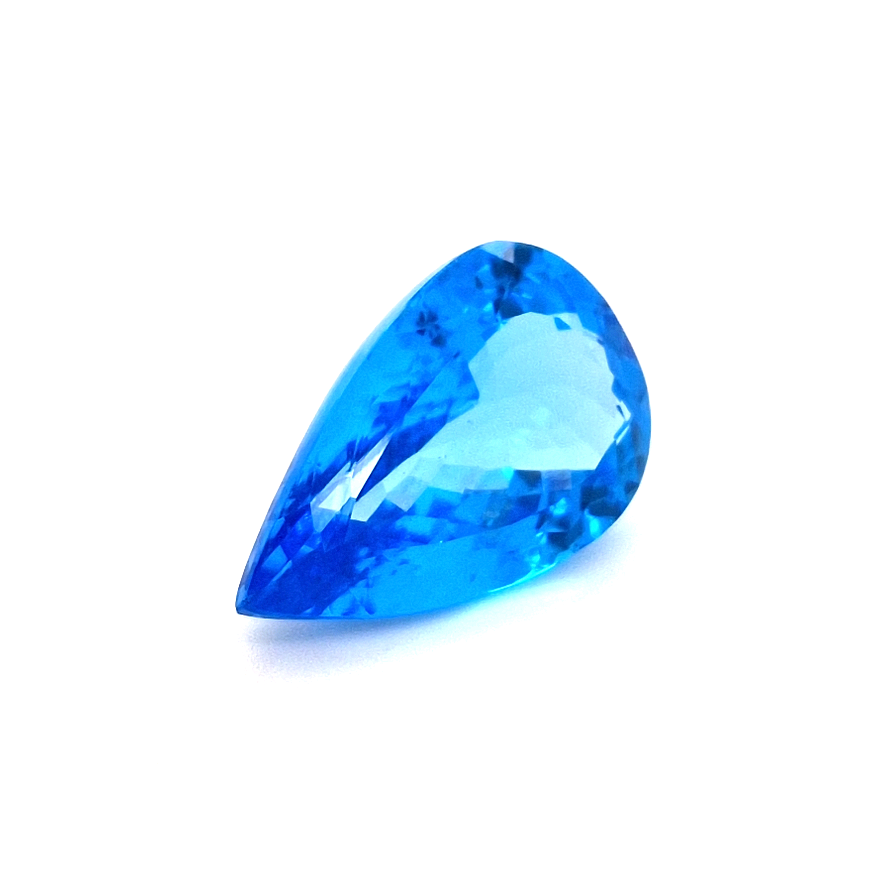Natural Big Size Swiss Blue Topaz Faceted | Pear| Size:23x14mm - The LabradoriteKing