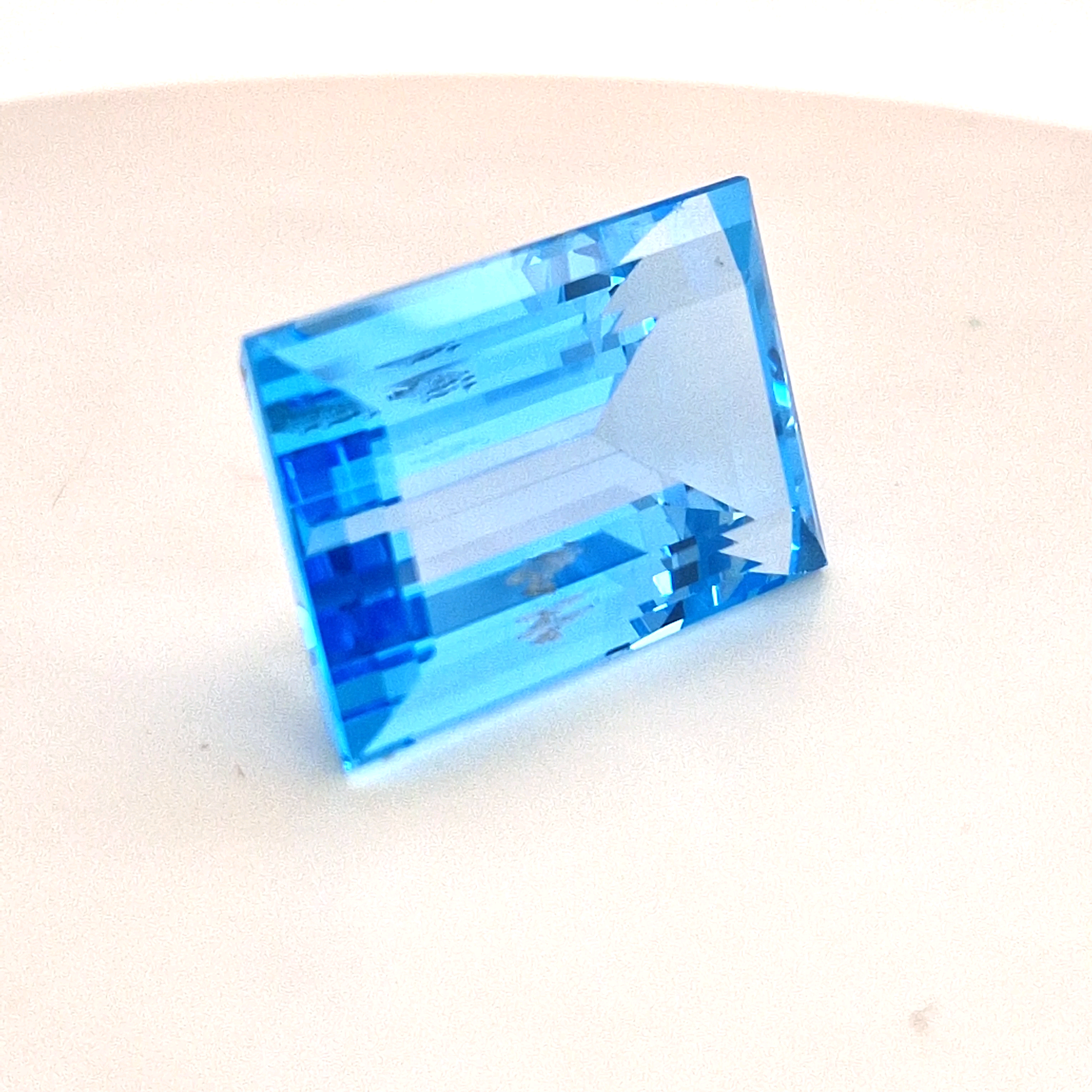 Natural Big Size Sky Blue Topaz Faceted | Rectangle | Size:27x18mm - The LabradoriteKing