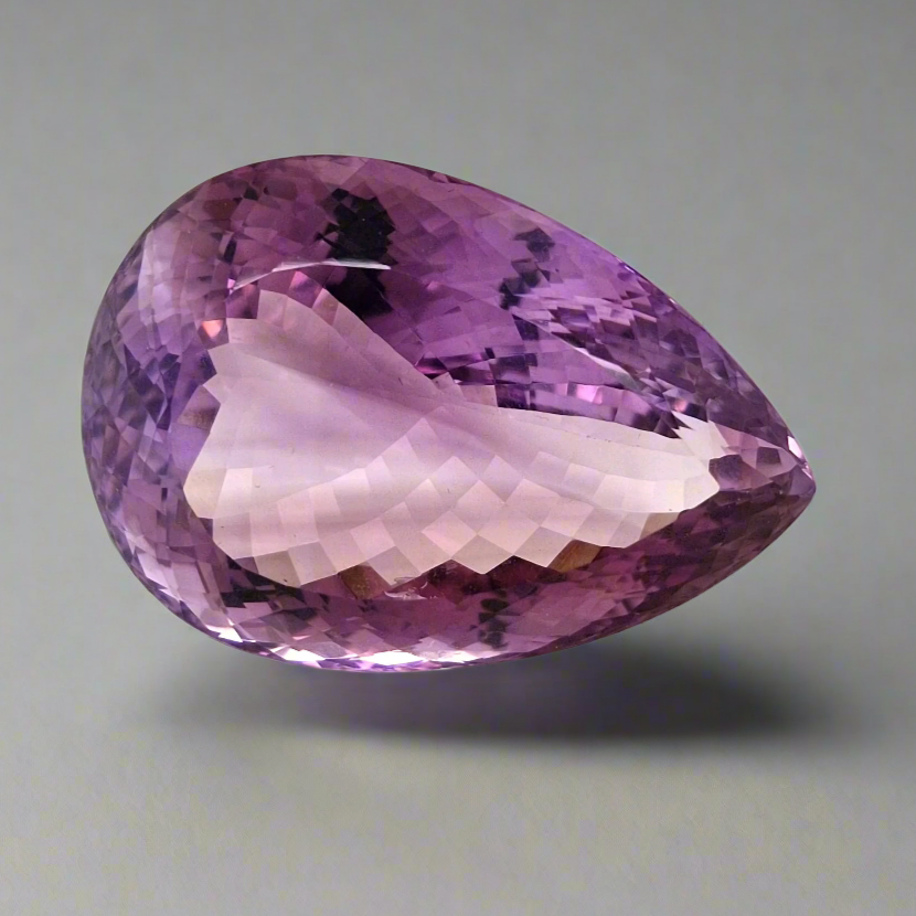 Natural Deep Color Amethyst Faceted | Pear | Size: 43x31MM - The LabradoriteKing