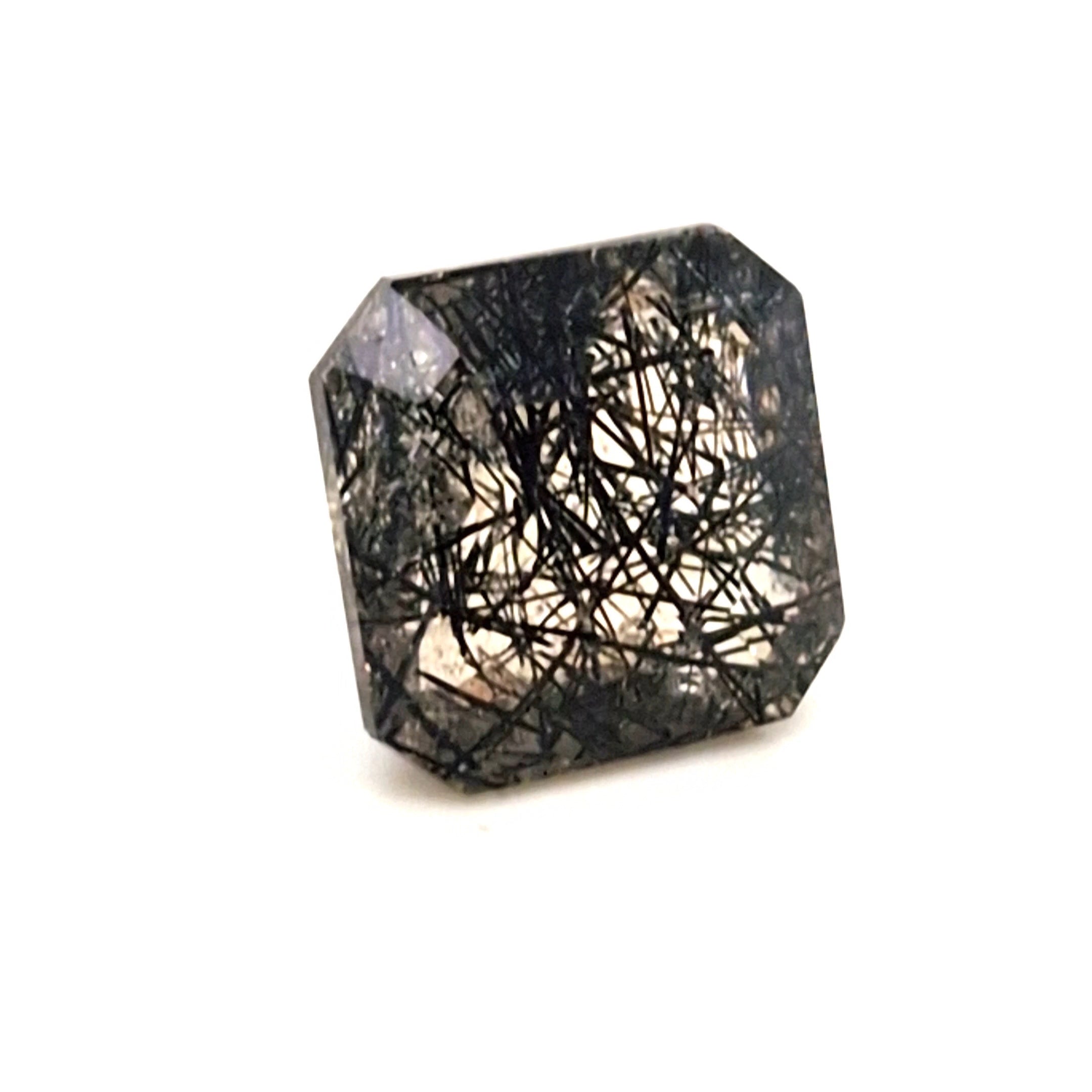 Natural Black Rutile Faceted | Square | 15x15mm