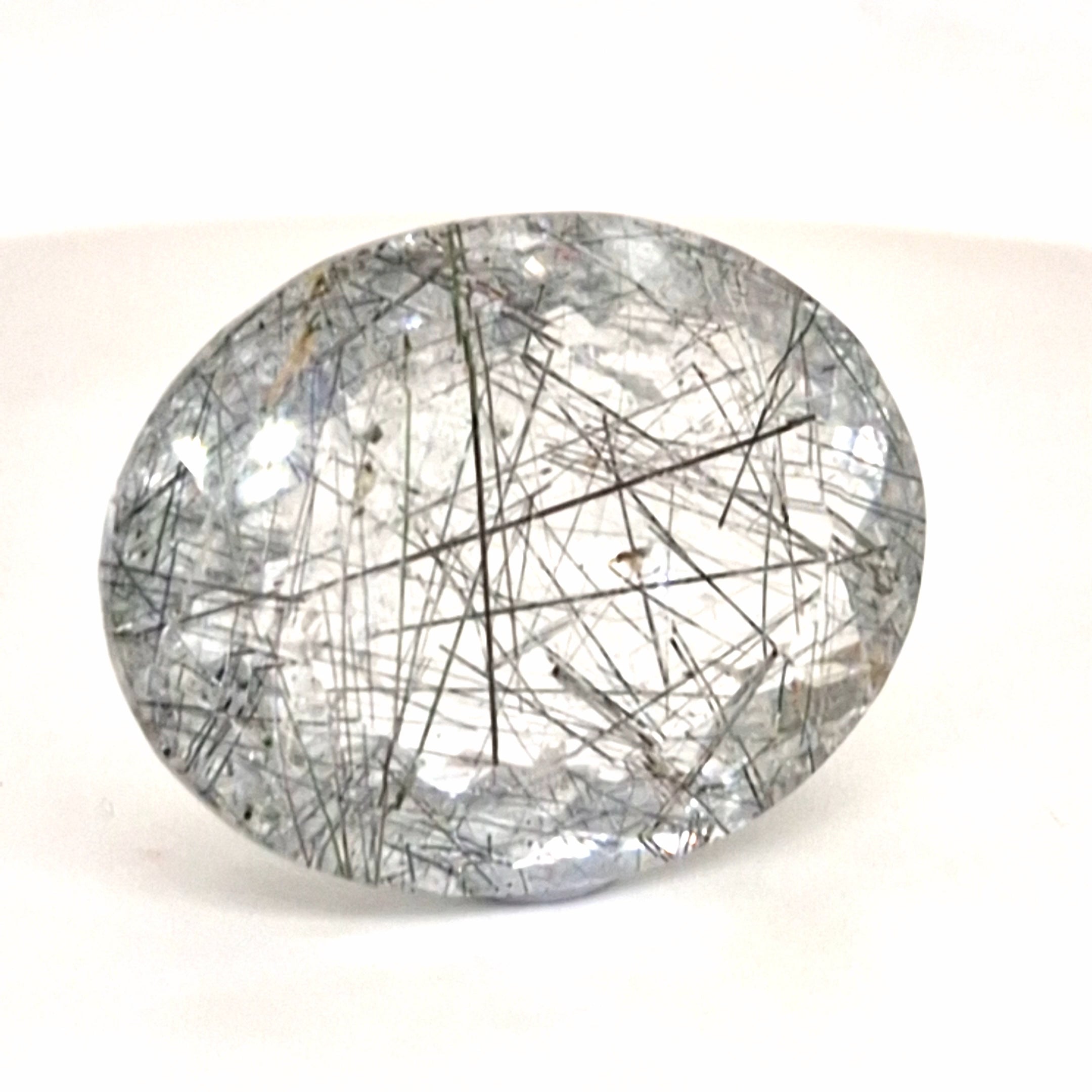 Natural Black Rutile Faceted | Oval | 31x24mm