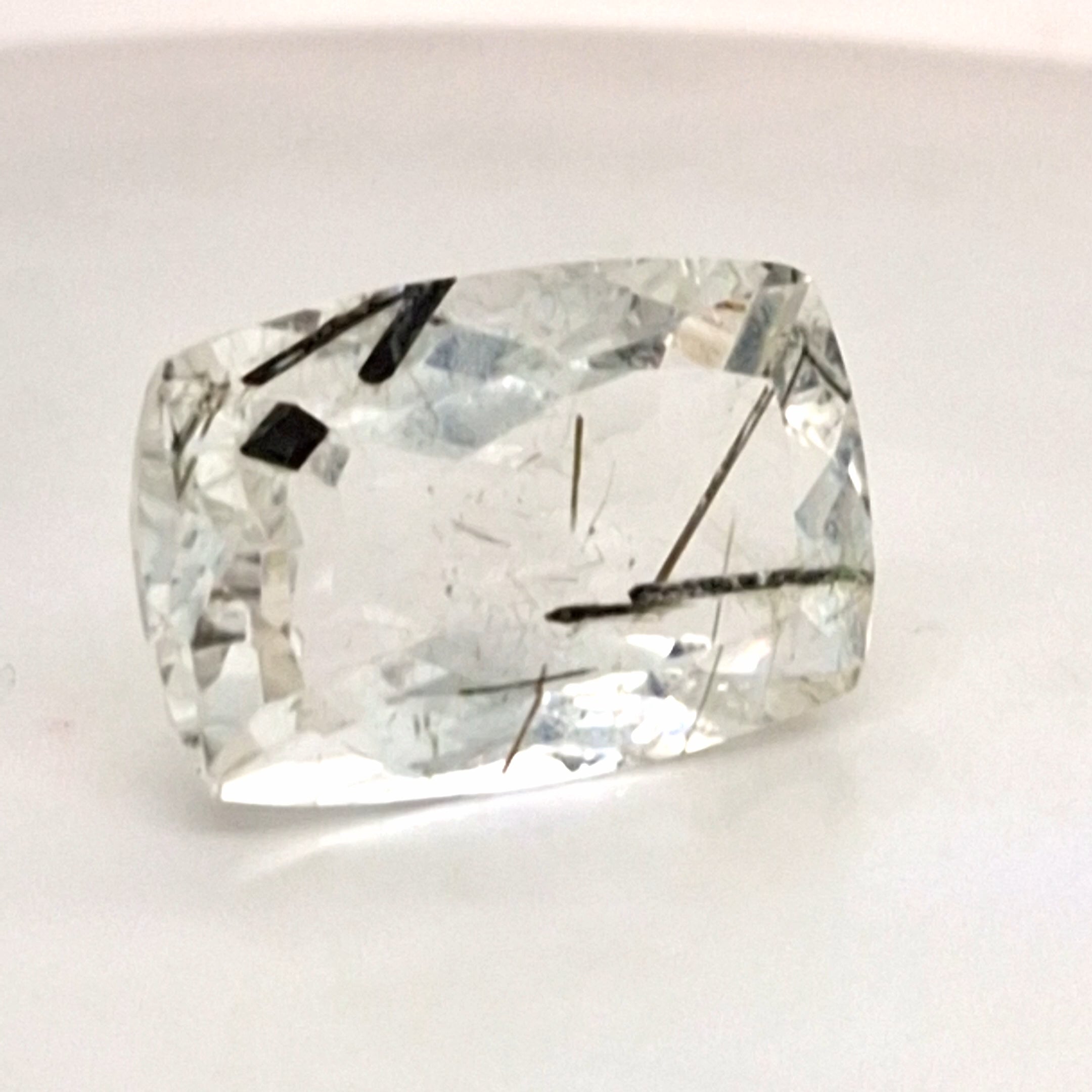 Natural Black Rutile Faceted | Rectangle| 24x16mm